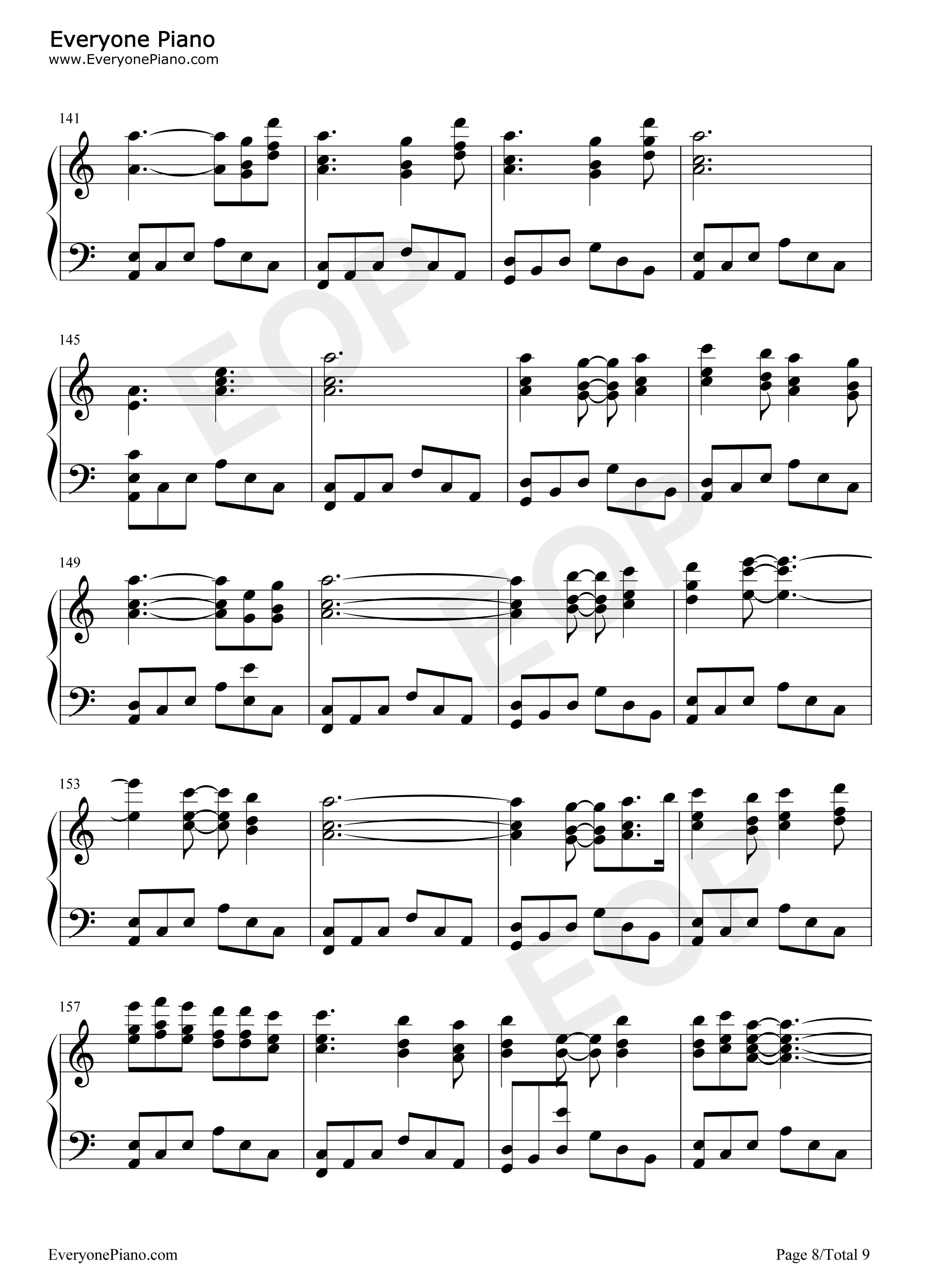 绯想天钢琴谱_东方Project