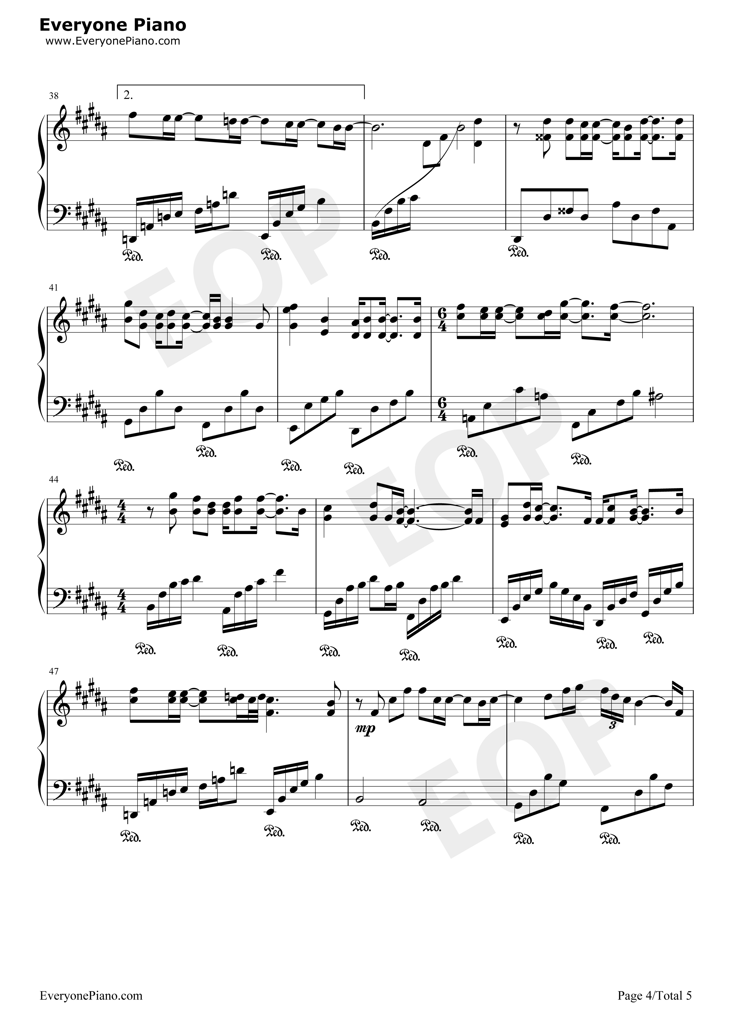 专属天使钢琴谱_Tank