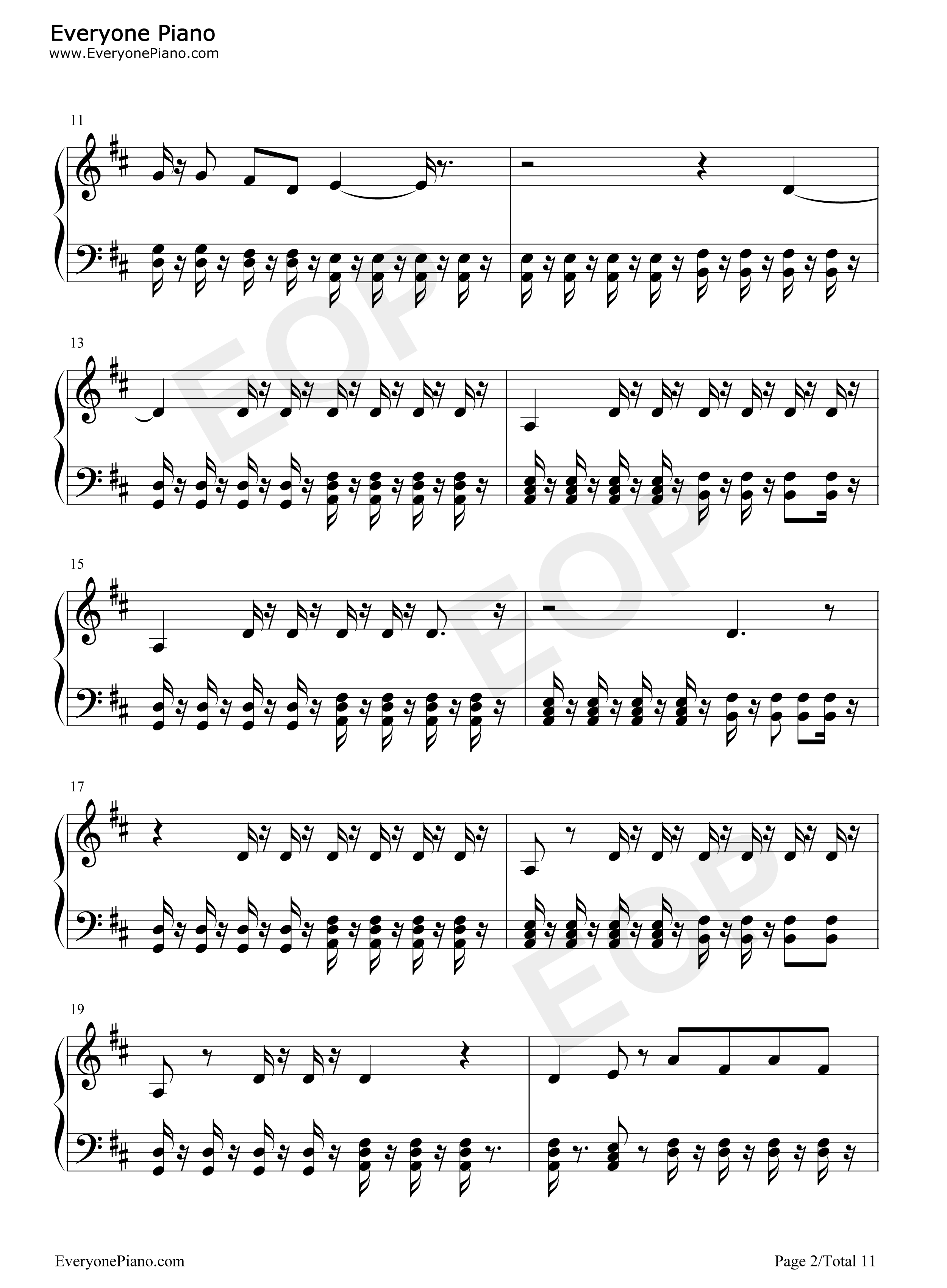 Live_While_We're_Young钢琴谱_One_Direction