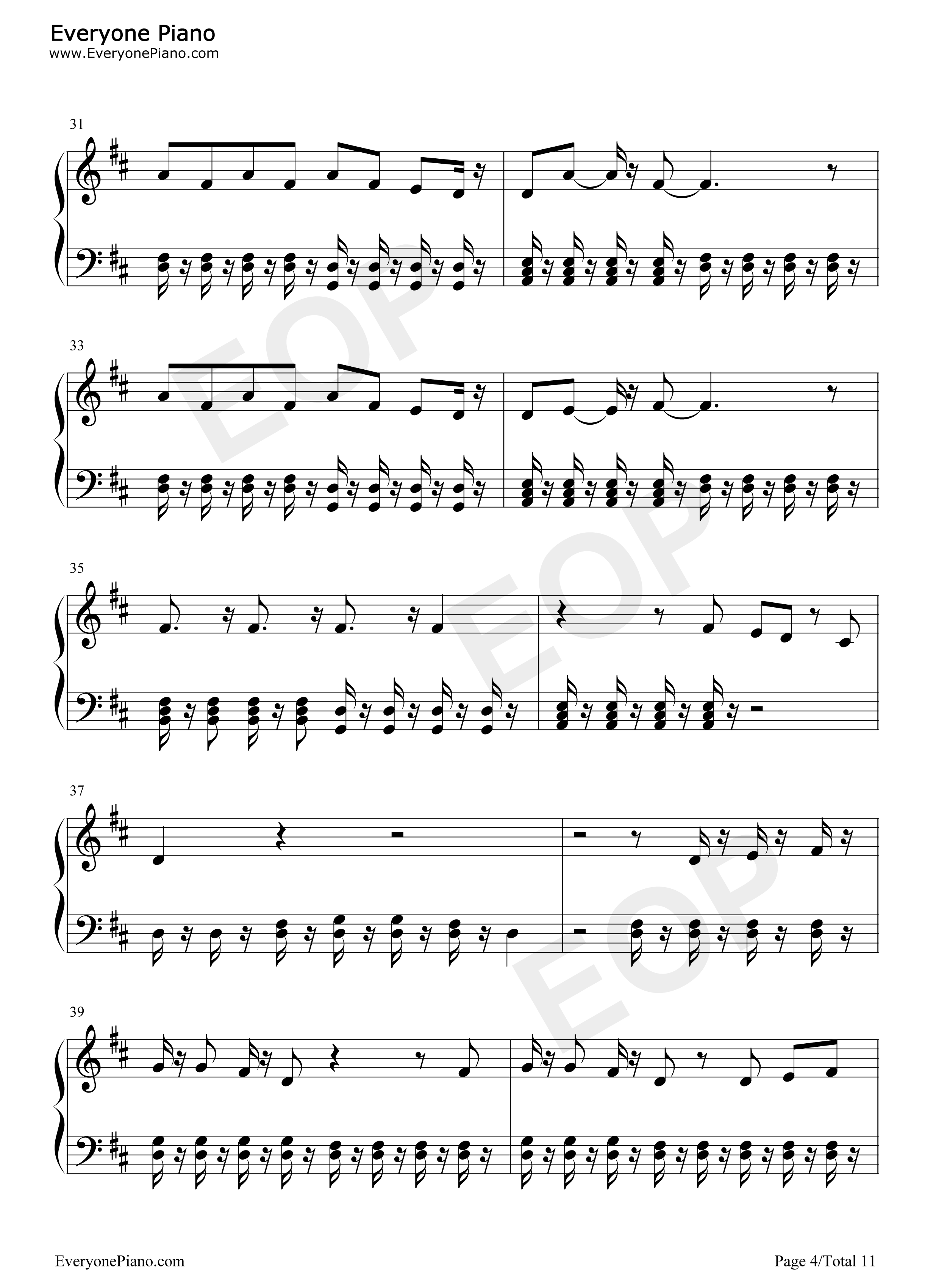 Live_While_We're_Young钢琴谱_One_Direction