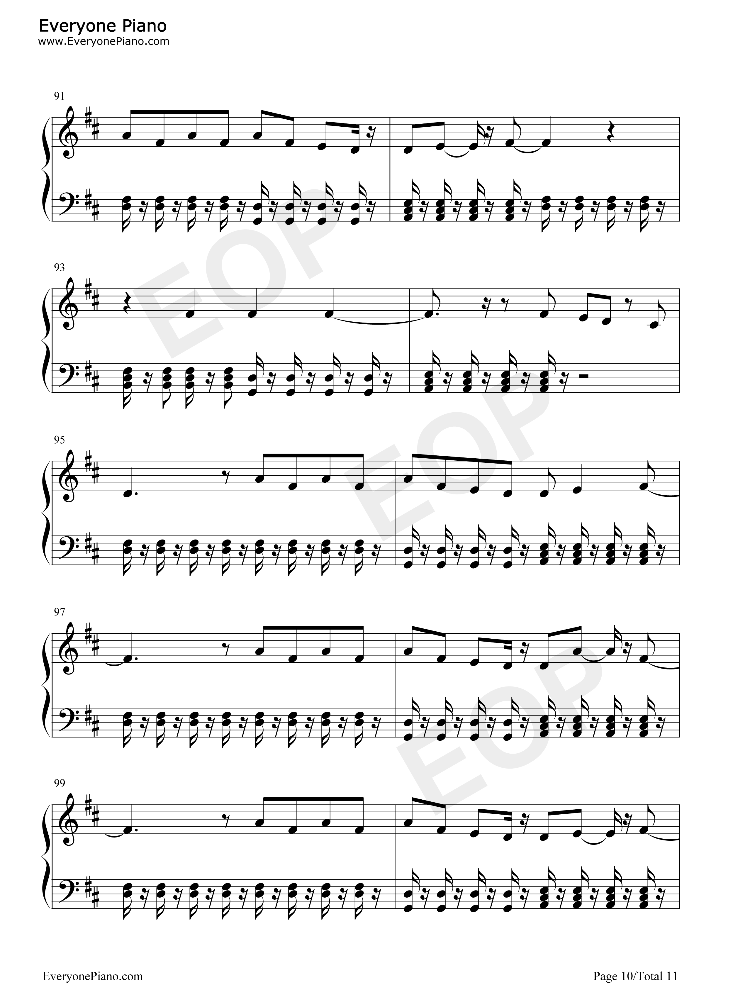 Live_While_We're_Young钢琴谱_One_Direction