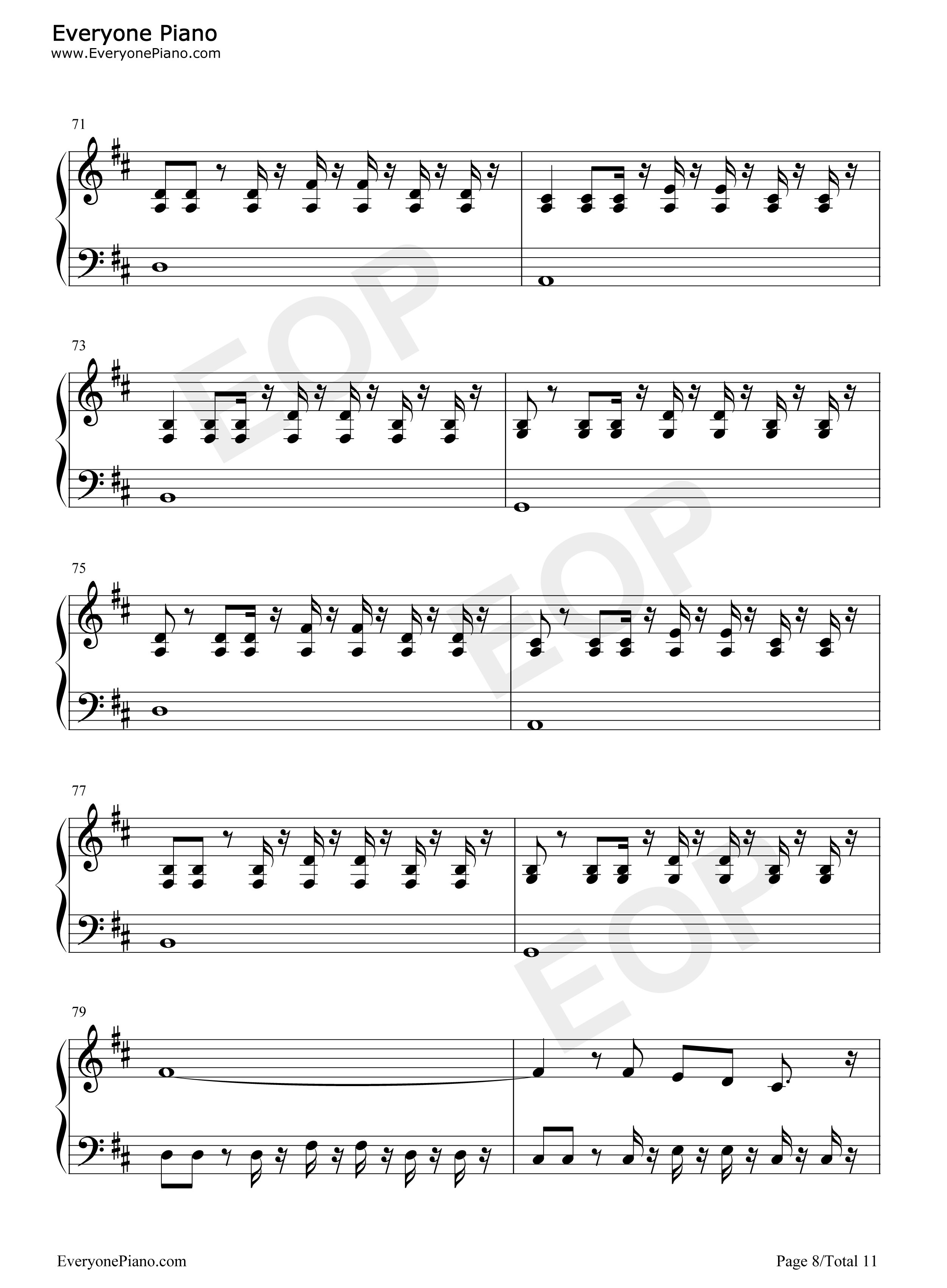 Live_While_We're_Young钢琴谱_One_Direction