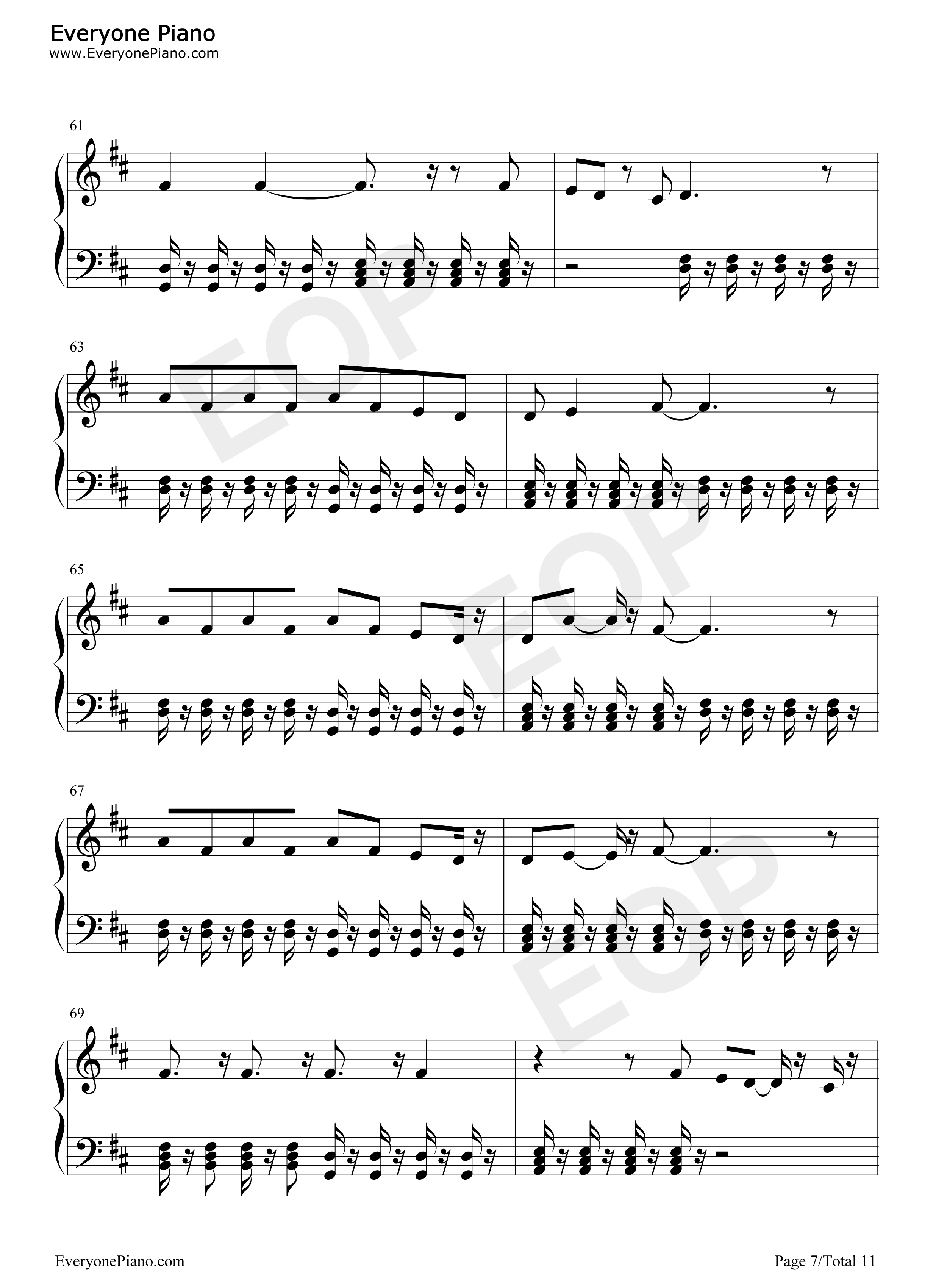 Live_While_We're_Young钢琴谱_One_Direction