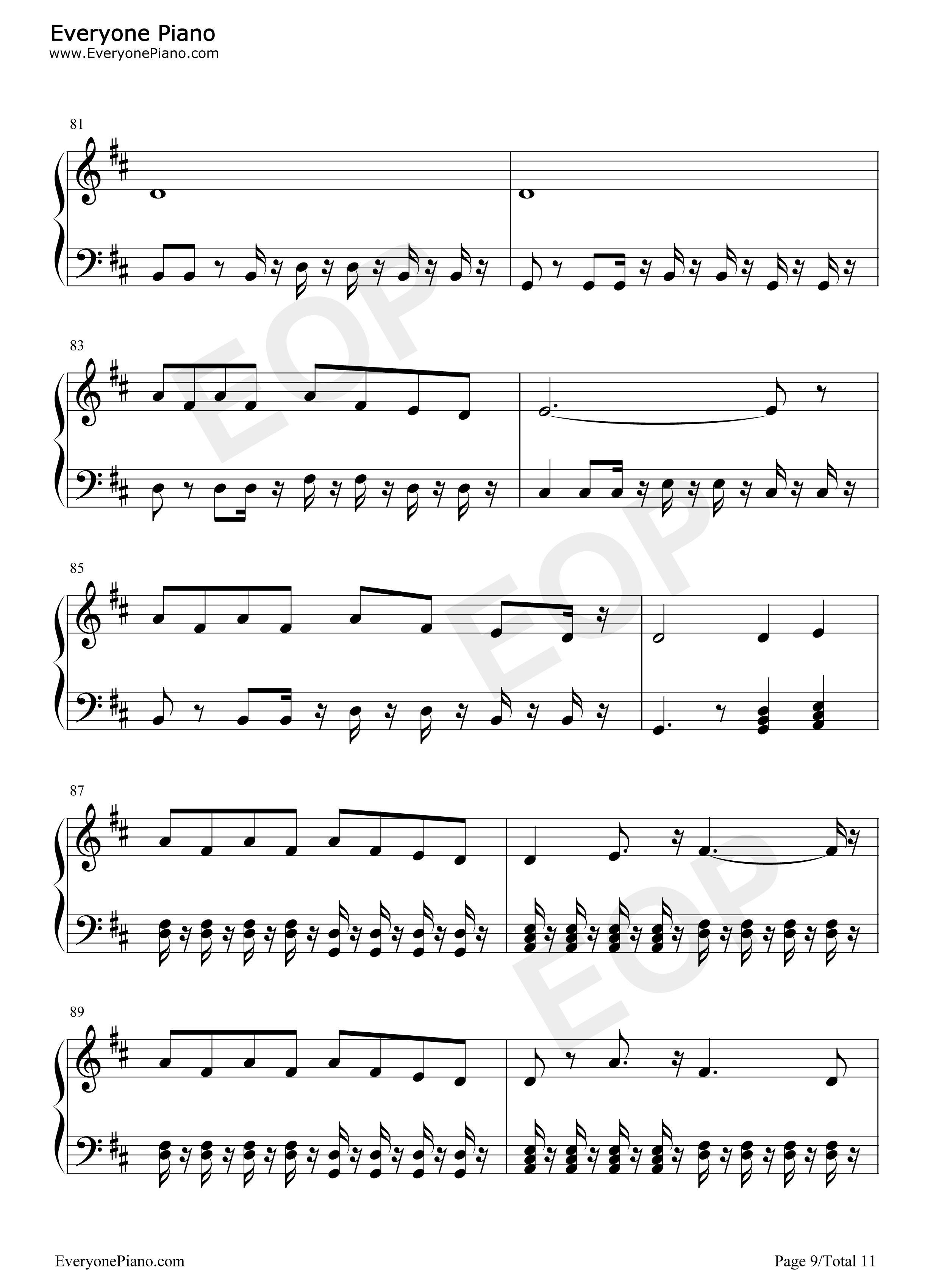 Live_While_We're_Young钢琴谱_One_Direction