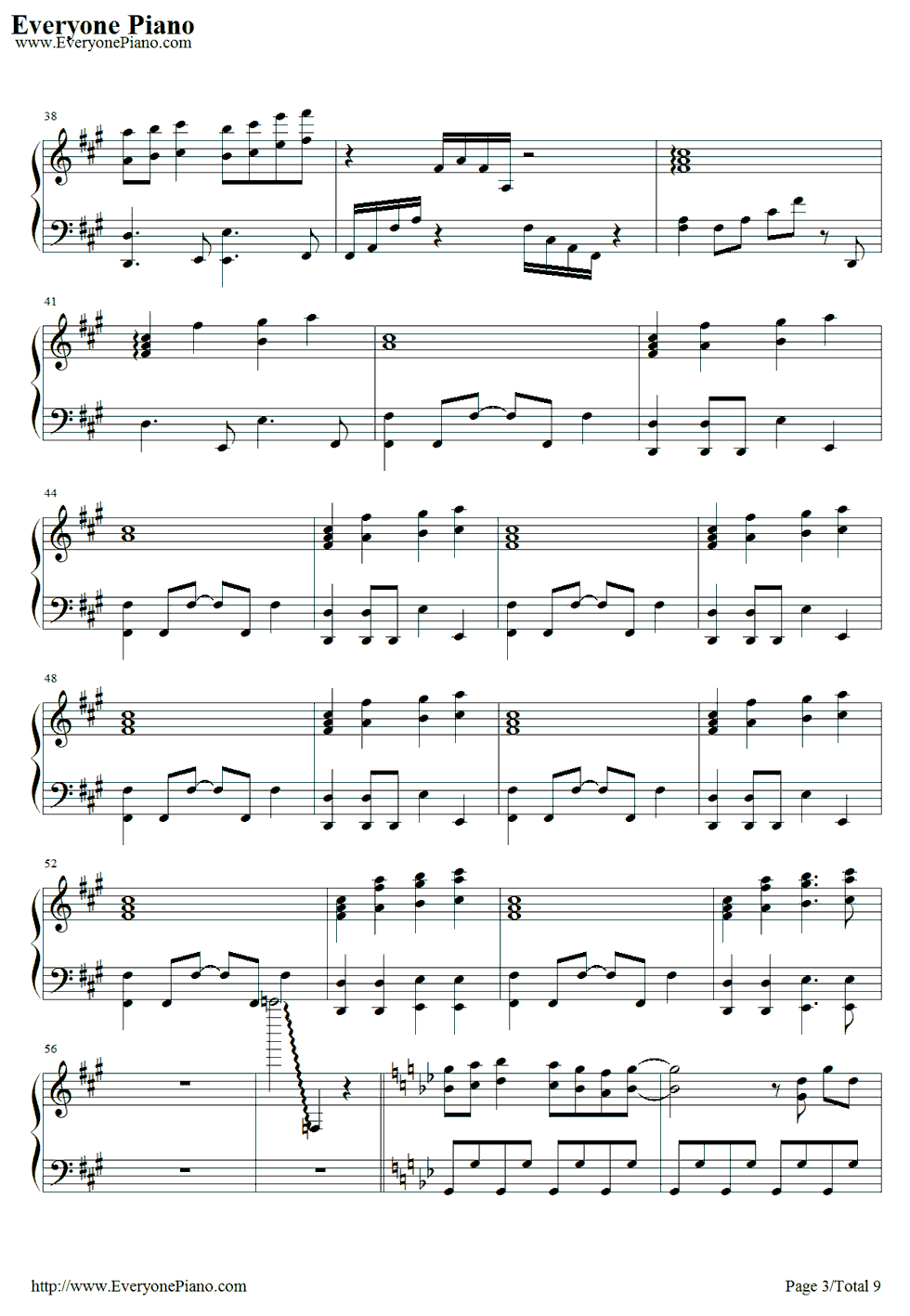 恋色マスタースパーク钢琴谱_东方Project