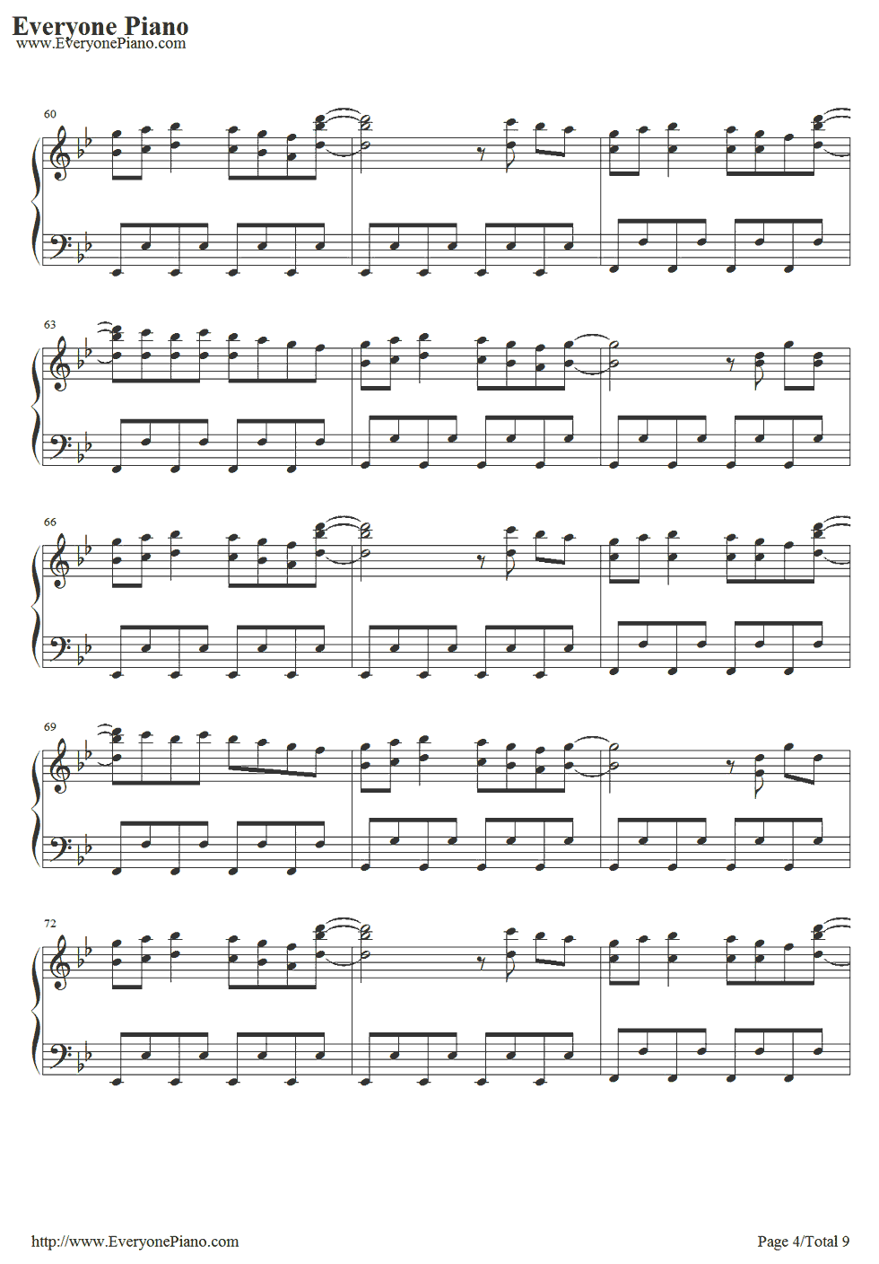 恋色マスタースパーク钢琴谱_东方Project