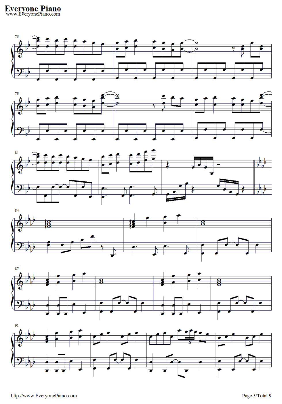 恋色マスタースパーク钢琴谱_东方Project