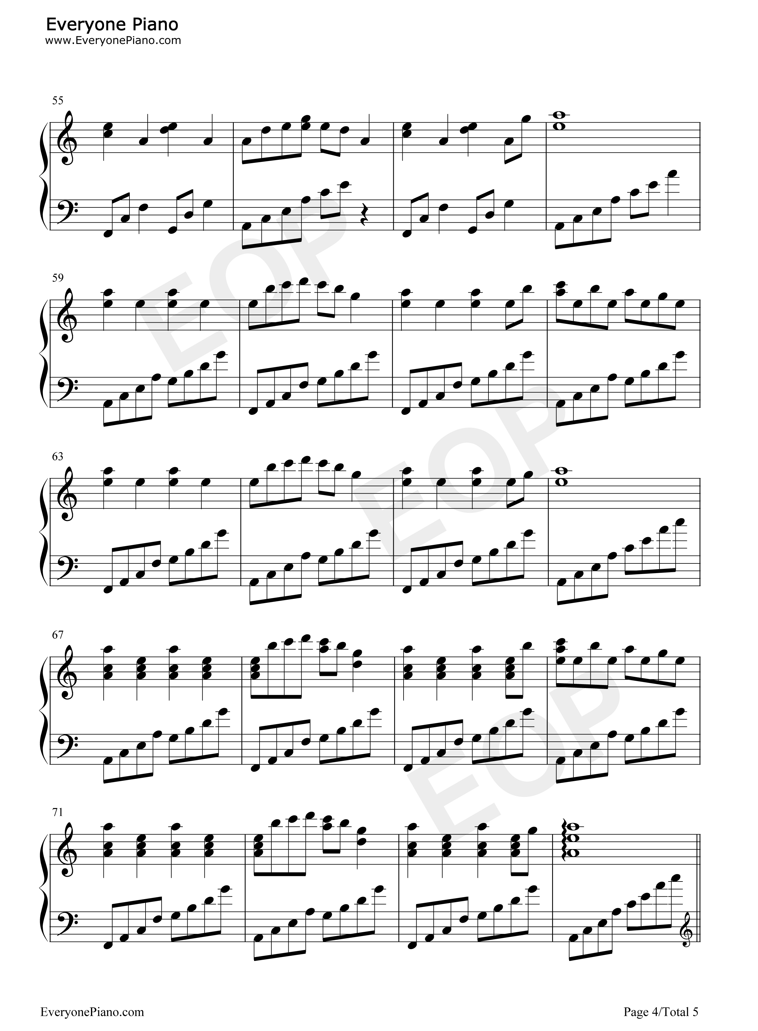 竹取飞翔　～_Lunatic_Princess钢琴谱_东方project