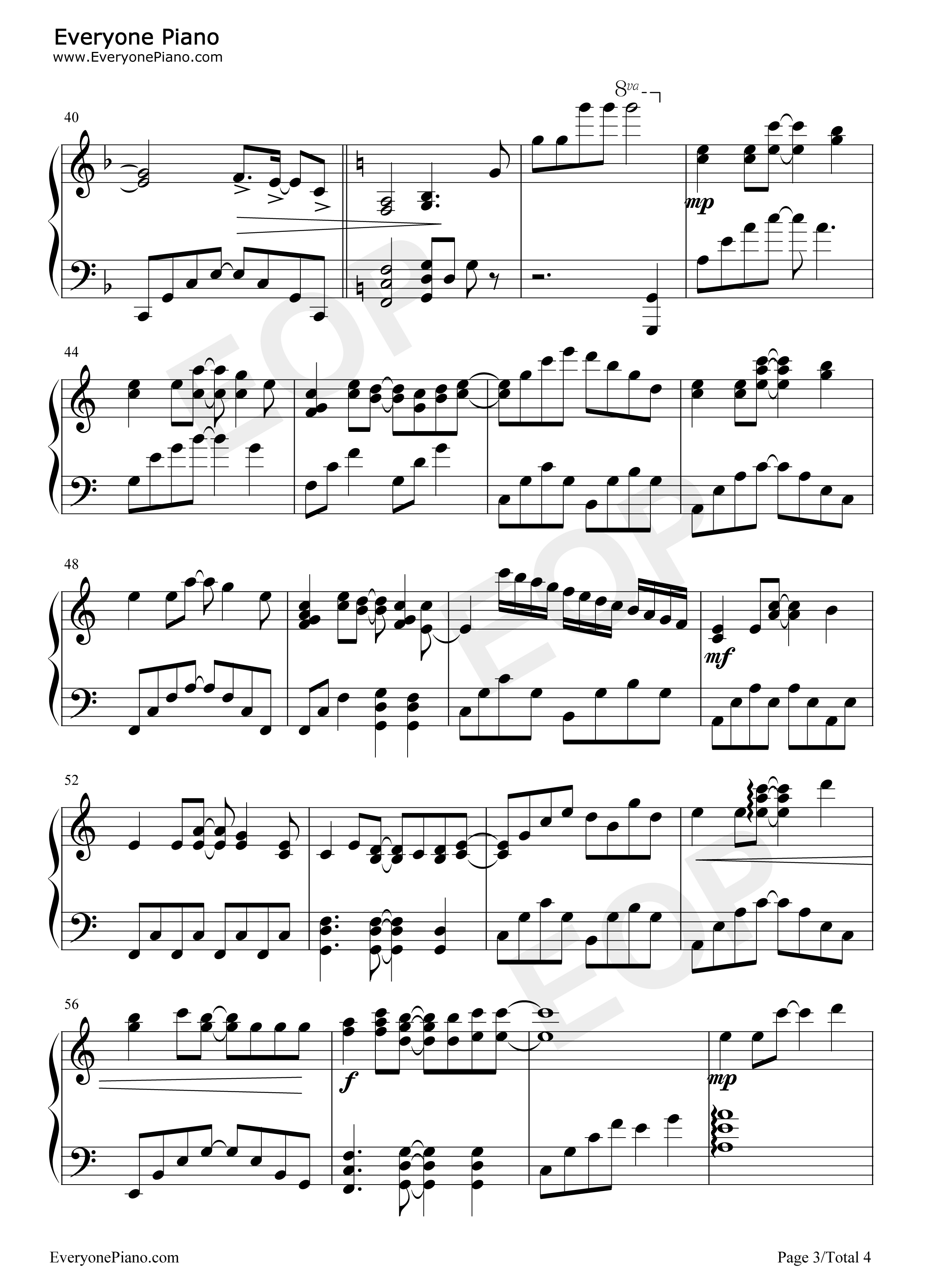 Glitter钢琴谱_森永真由美