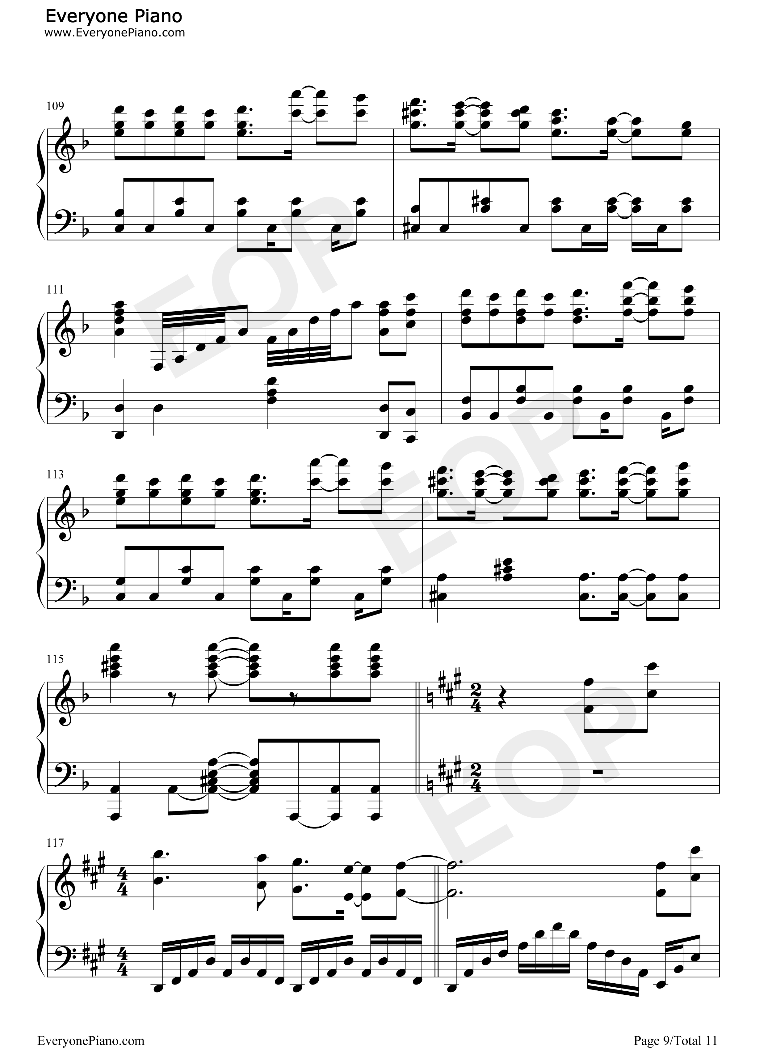 亡き王女の為のセプテット钢琴谱_东方Project