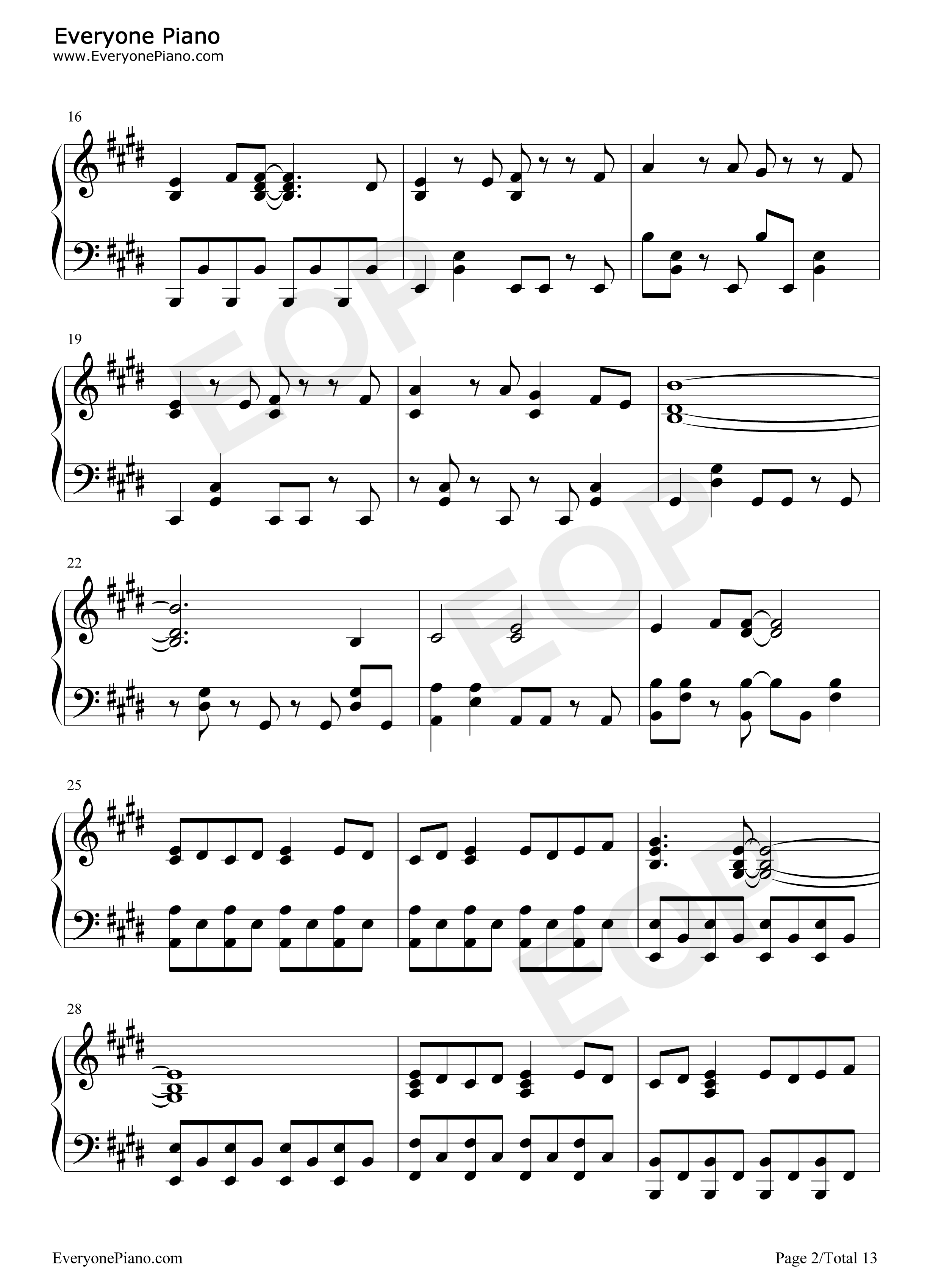 Morning_Arch钢琴谱_河野マリナ