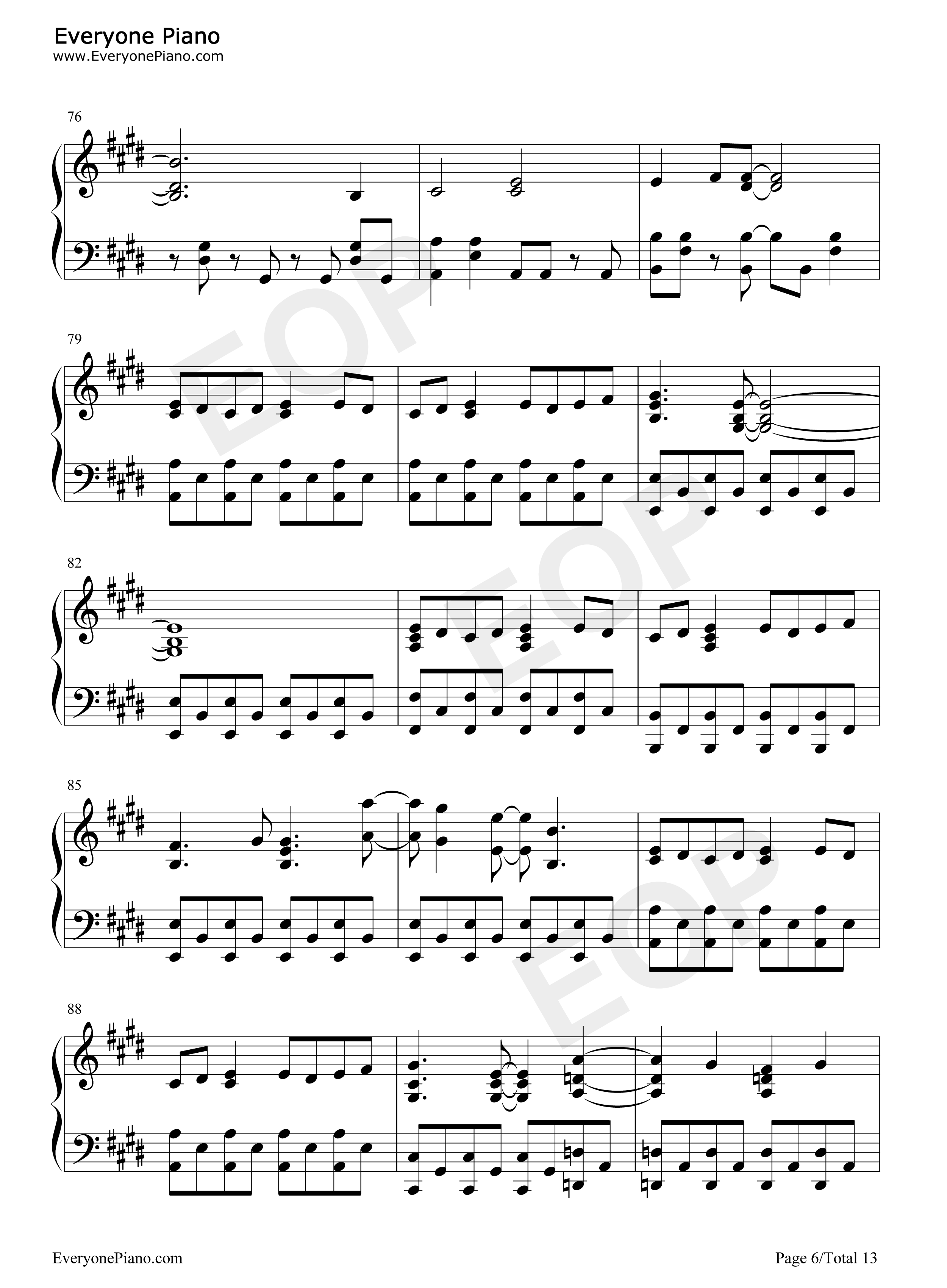 Morning_Arch钢琴谱_河野マリナ