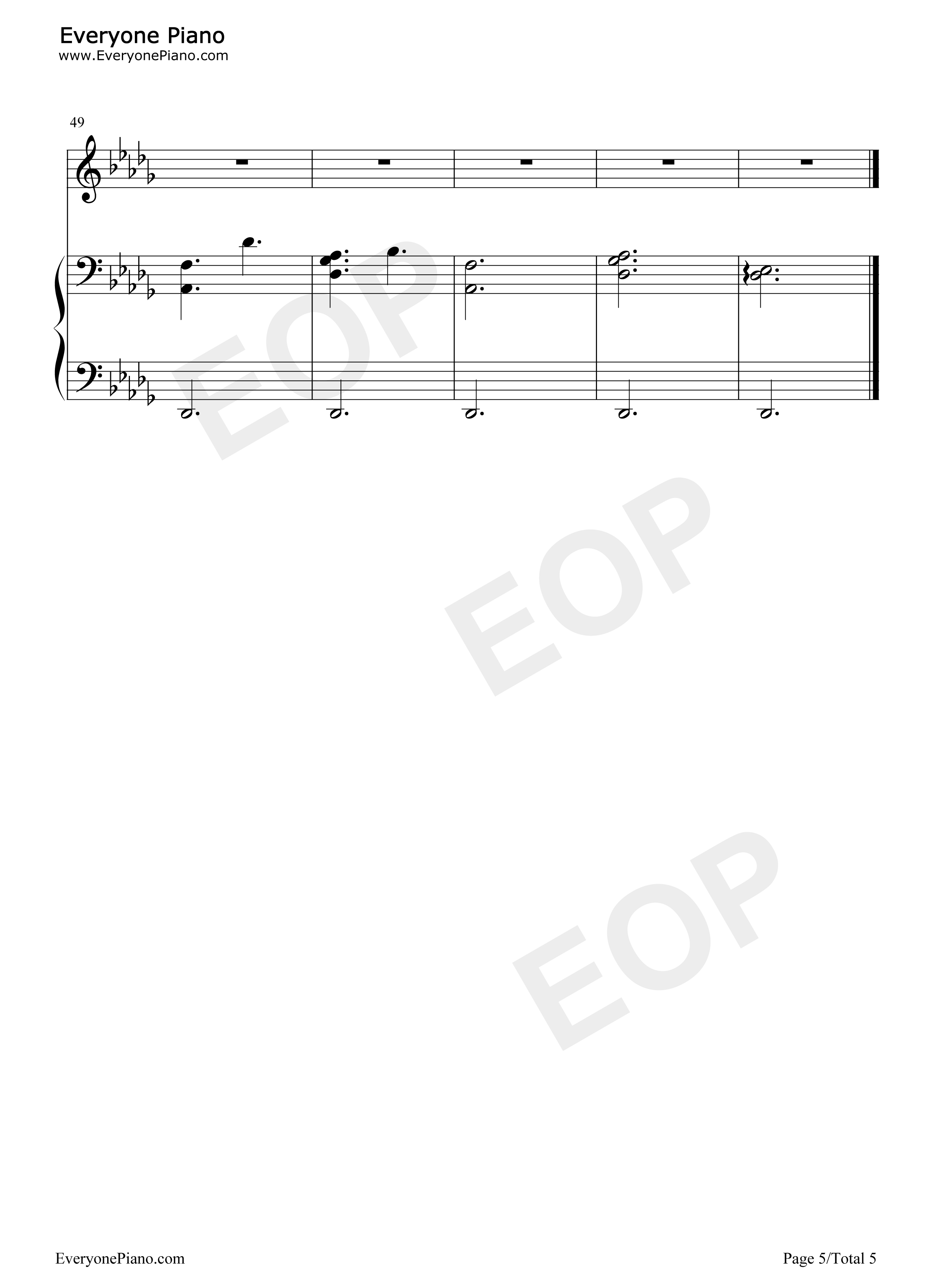 Angel钢琴谱_Sarah_Mclachlan