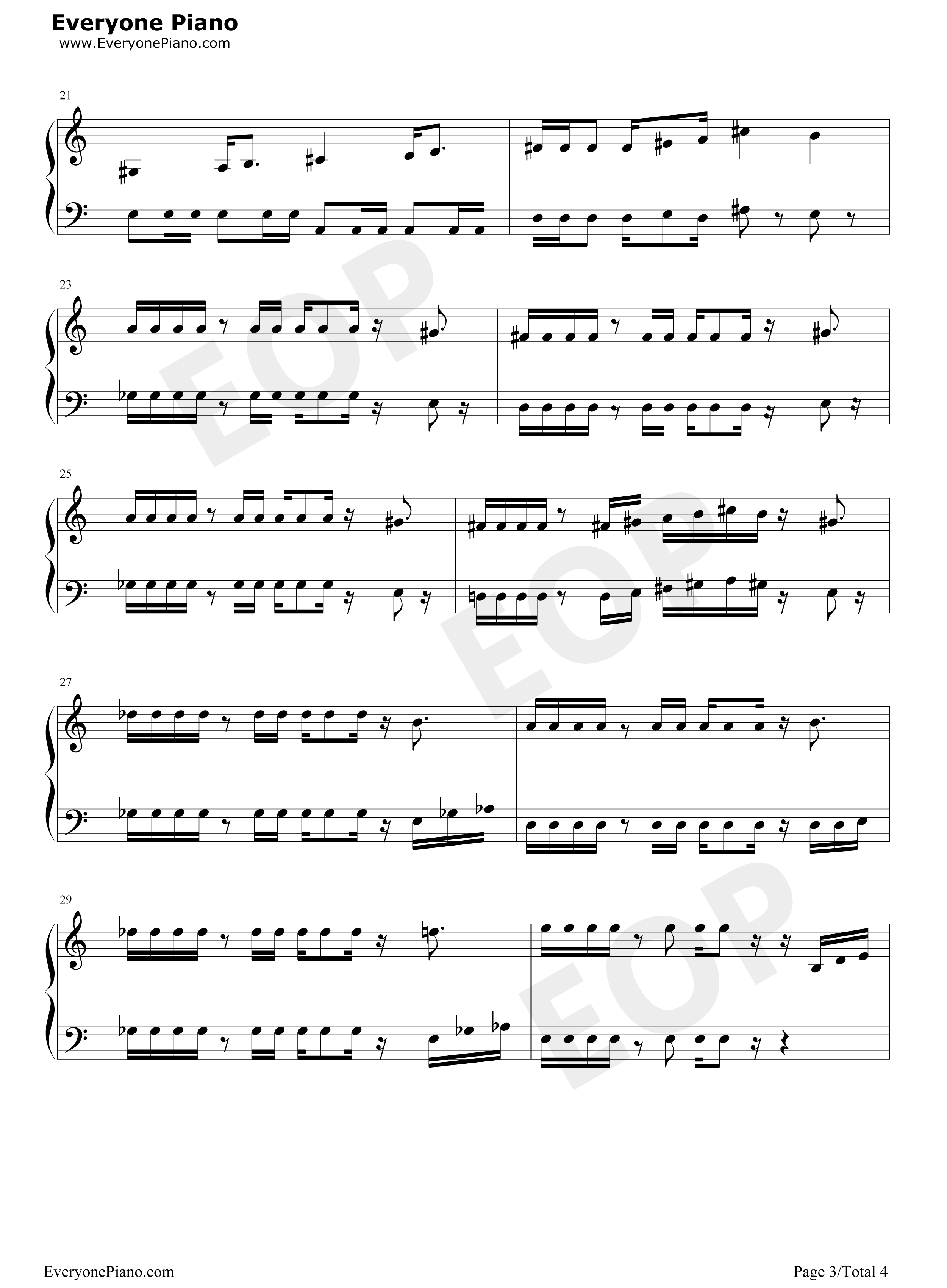 魂斗罗背景音乐钢琴谱_未知