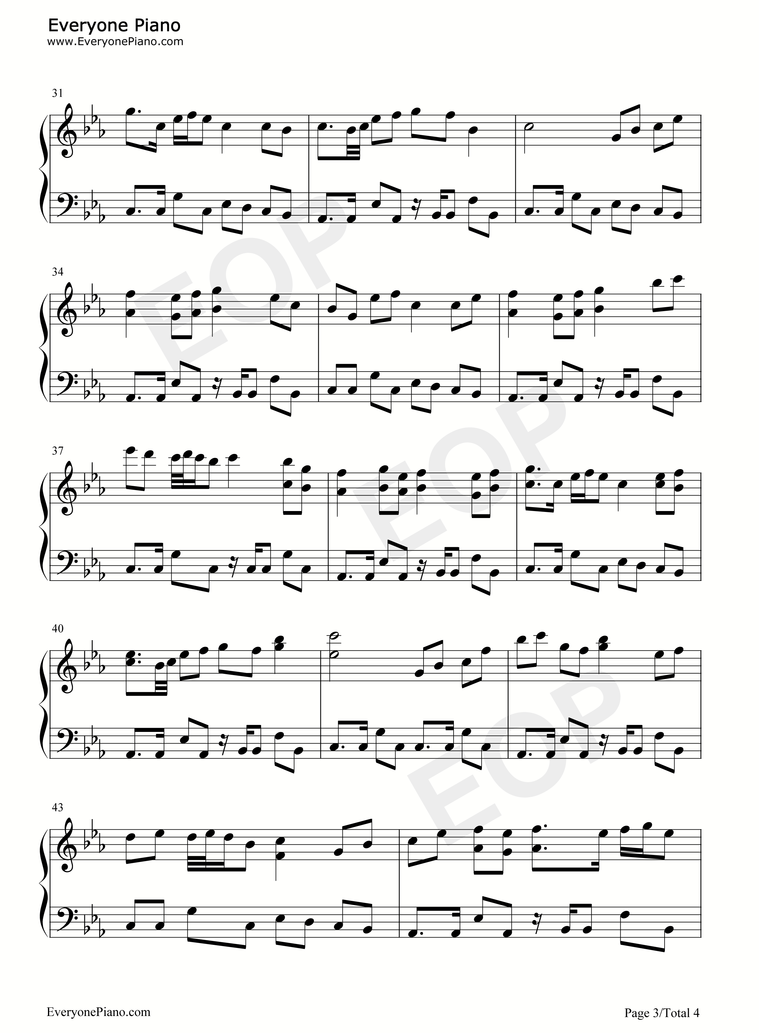 砕月钢琴谱_东方Project