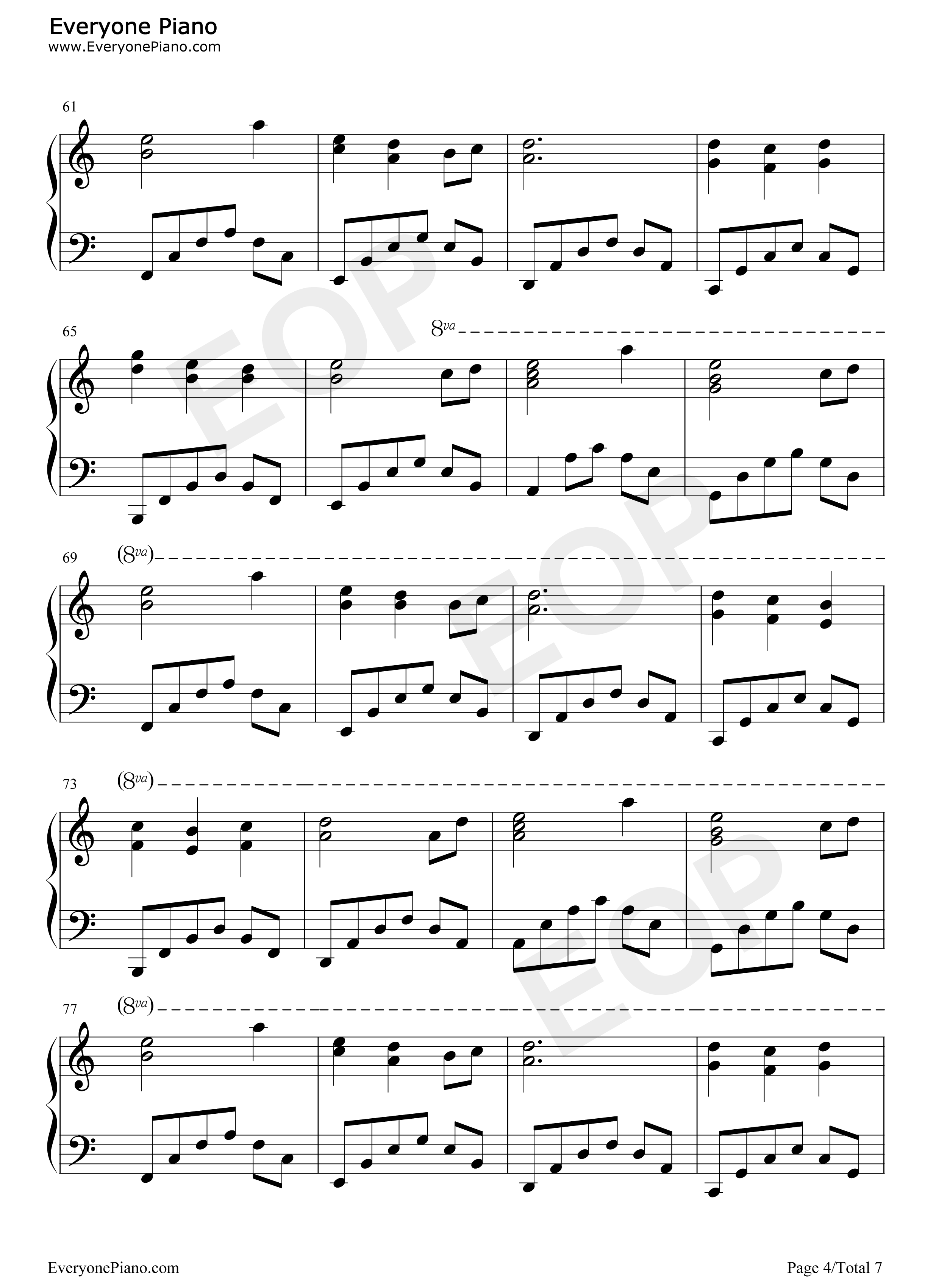 暗い森のサーカス钢琴谱_初音ミク_鏡音リン_レン