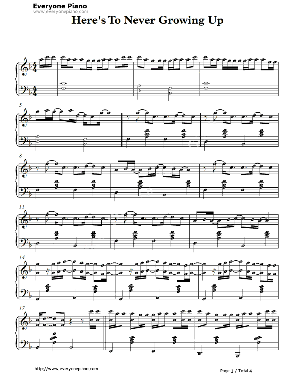 Here's_to_Never_Growing_Up钢琴谱_Avril_Lavigne