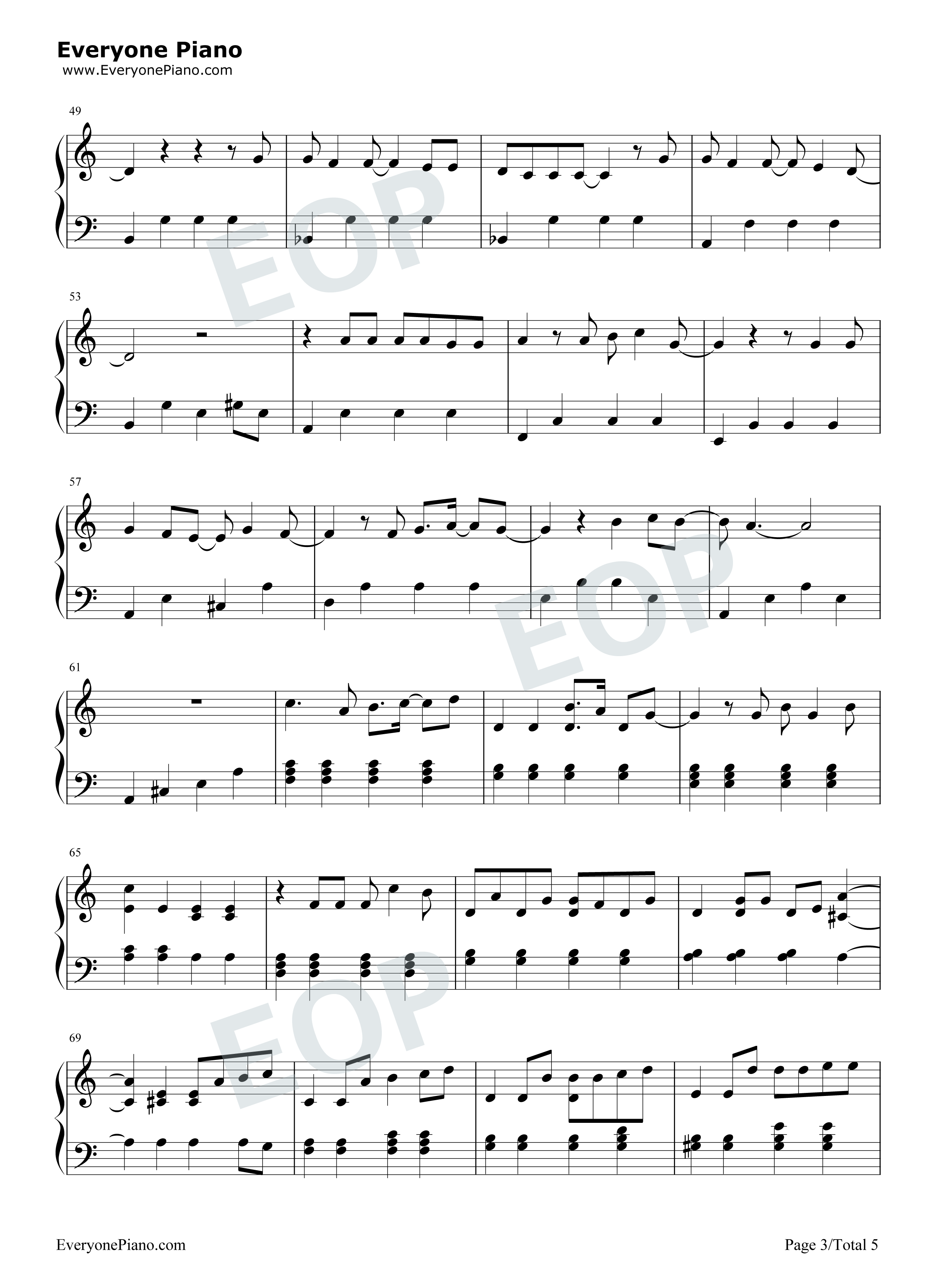 运命のルーレット廻して钢琴谱_ZARD