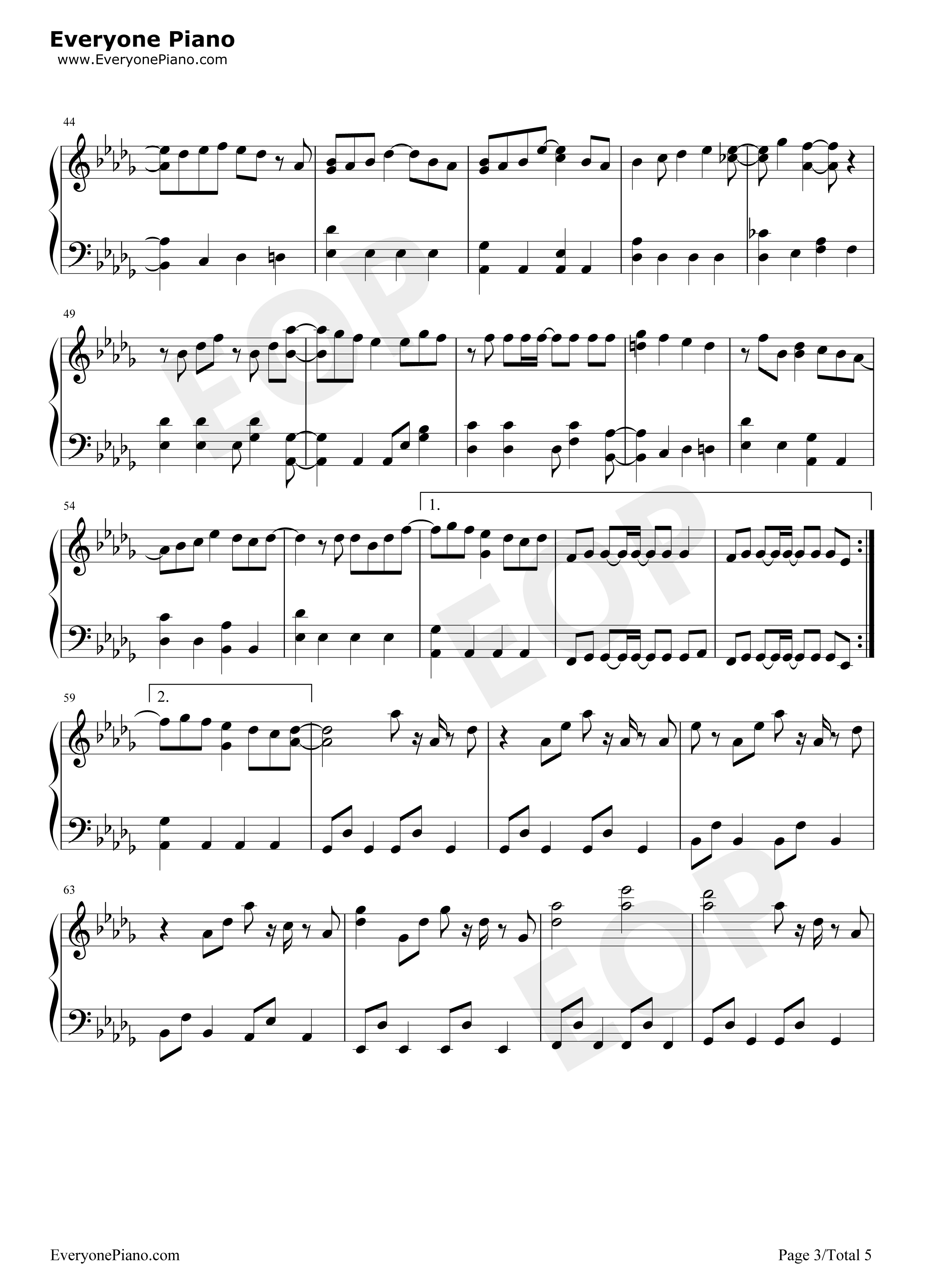 Bittersweet钢琴谱_嵐