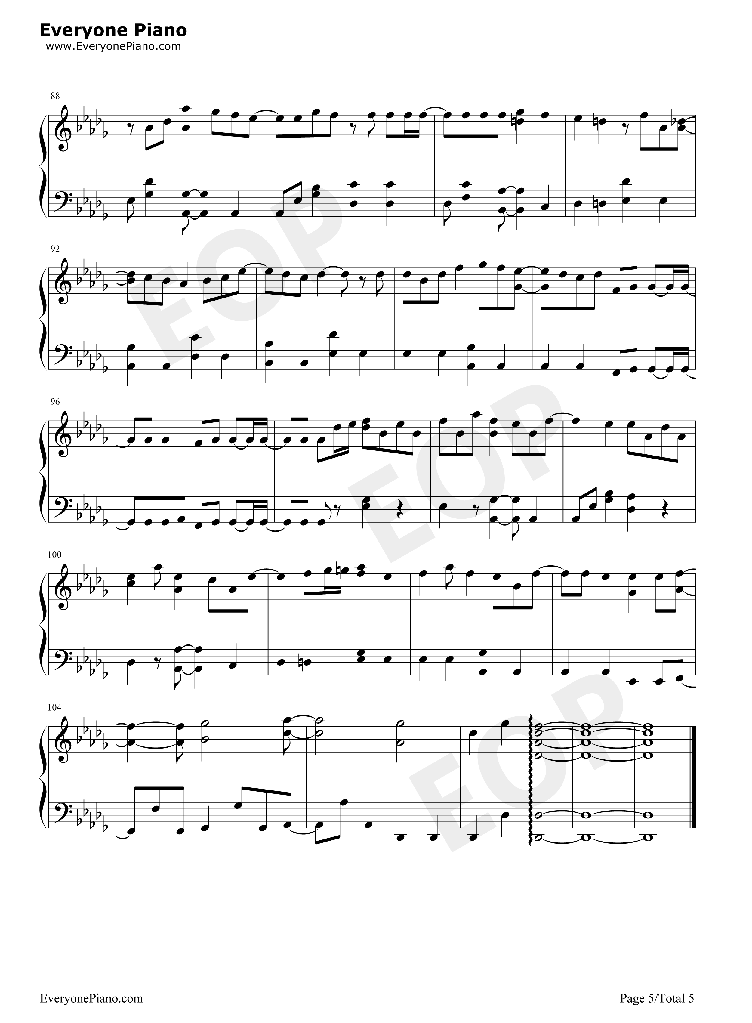 Bittersweet钢琴谱_嵐