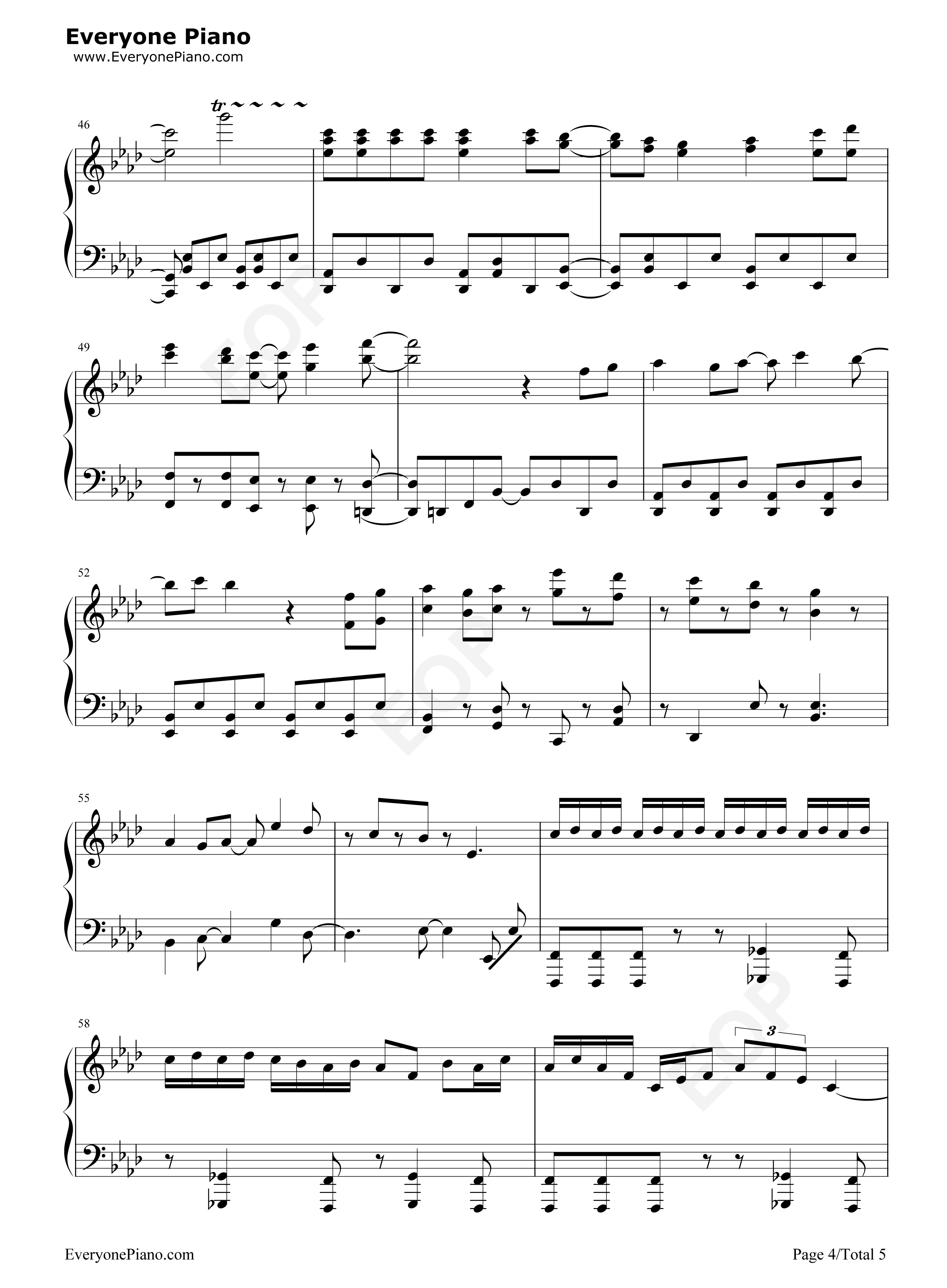 Anicca钢琴谱_原田瞳