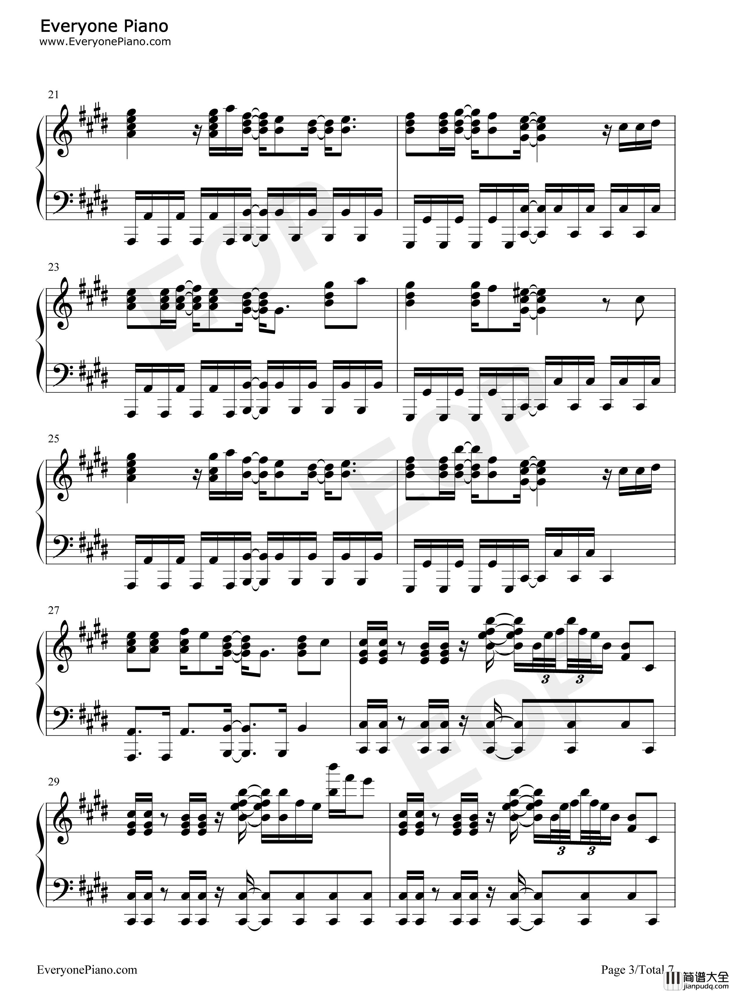 Shiny_Tale钢琴谱_Mix_Speaker's_Inc.