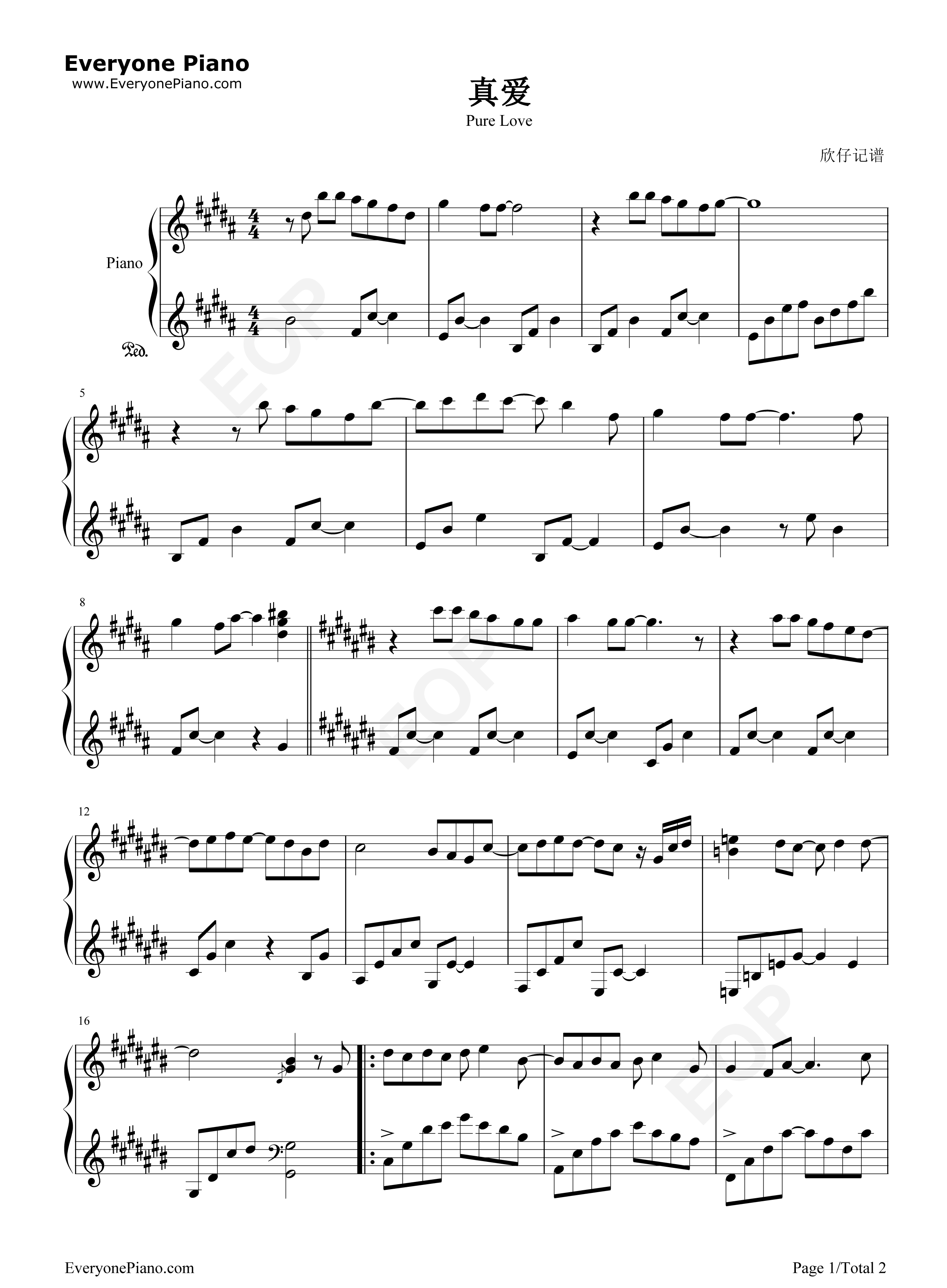 真爱钢琴谱_183_Club