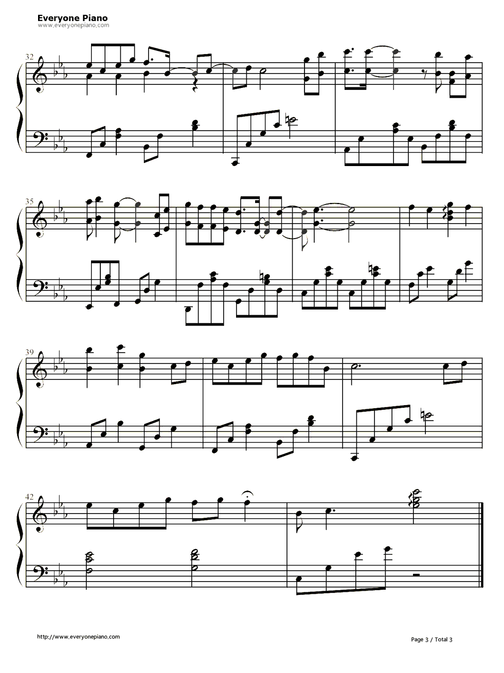 雨落长安钢琴谱_金琳