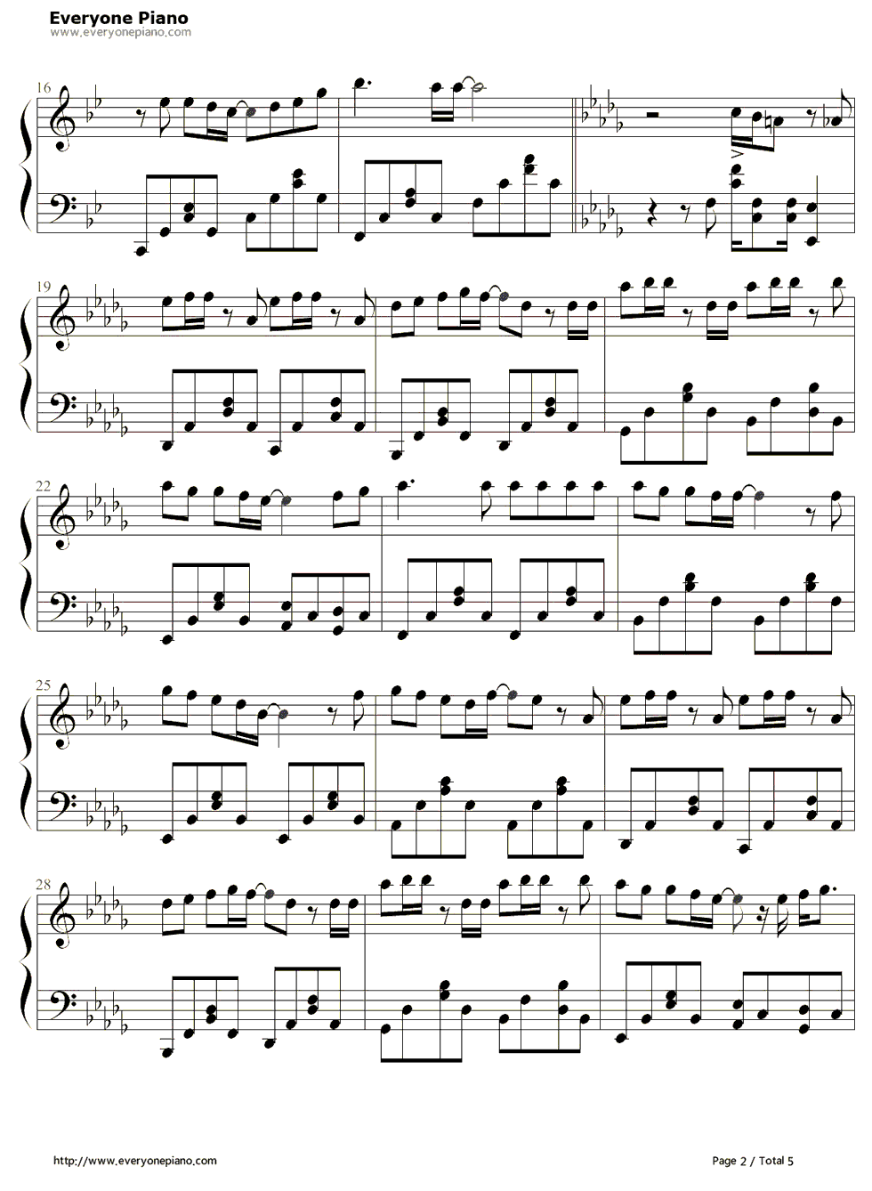 今日までのメロディー钢琴谱_大岛优子（AKB48）