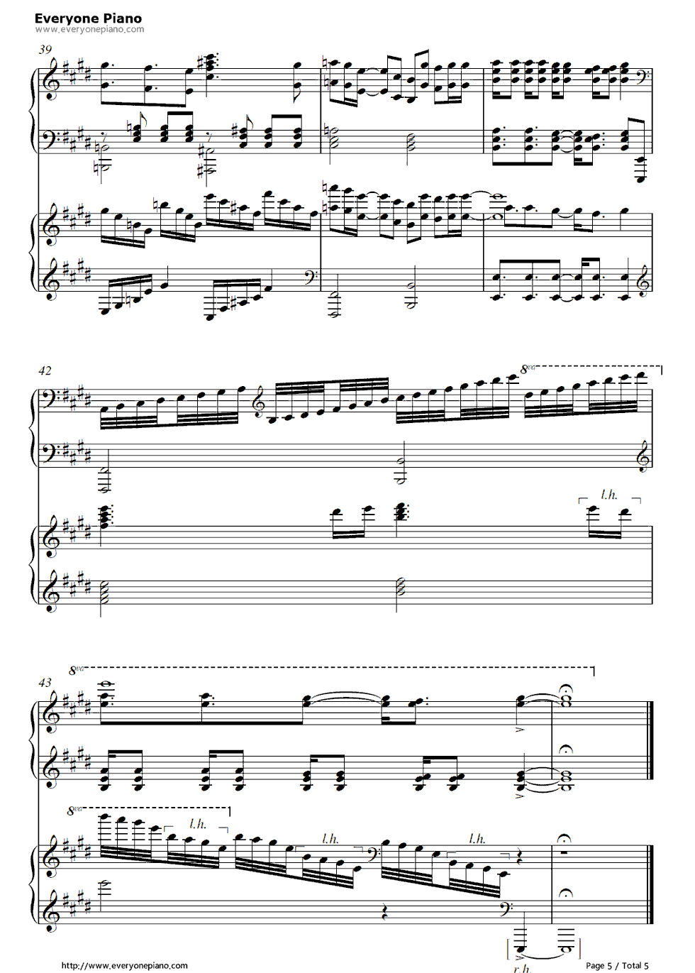 この涙を君に捧ぐ钢琴谱_No_Name