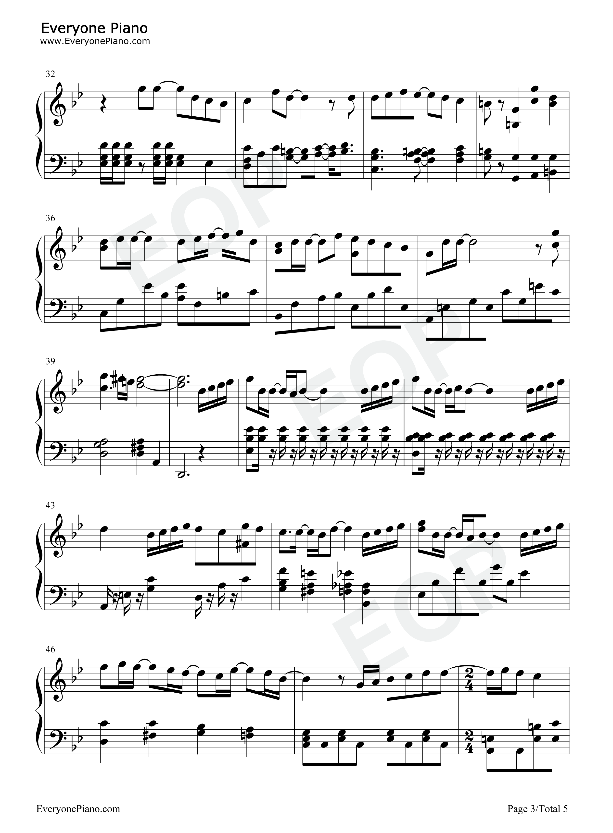 Dear_Snow钢琴谱_岚