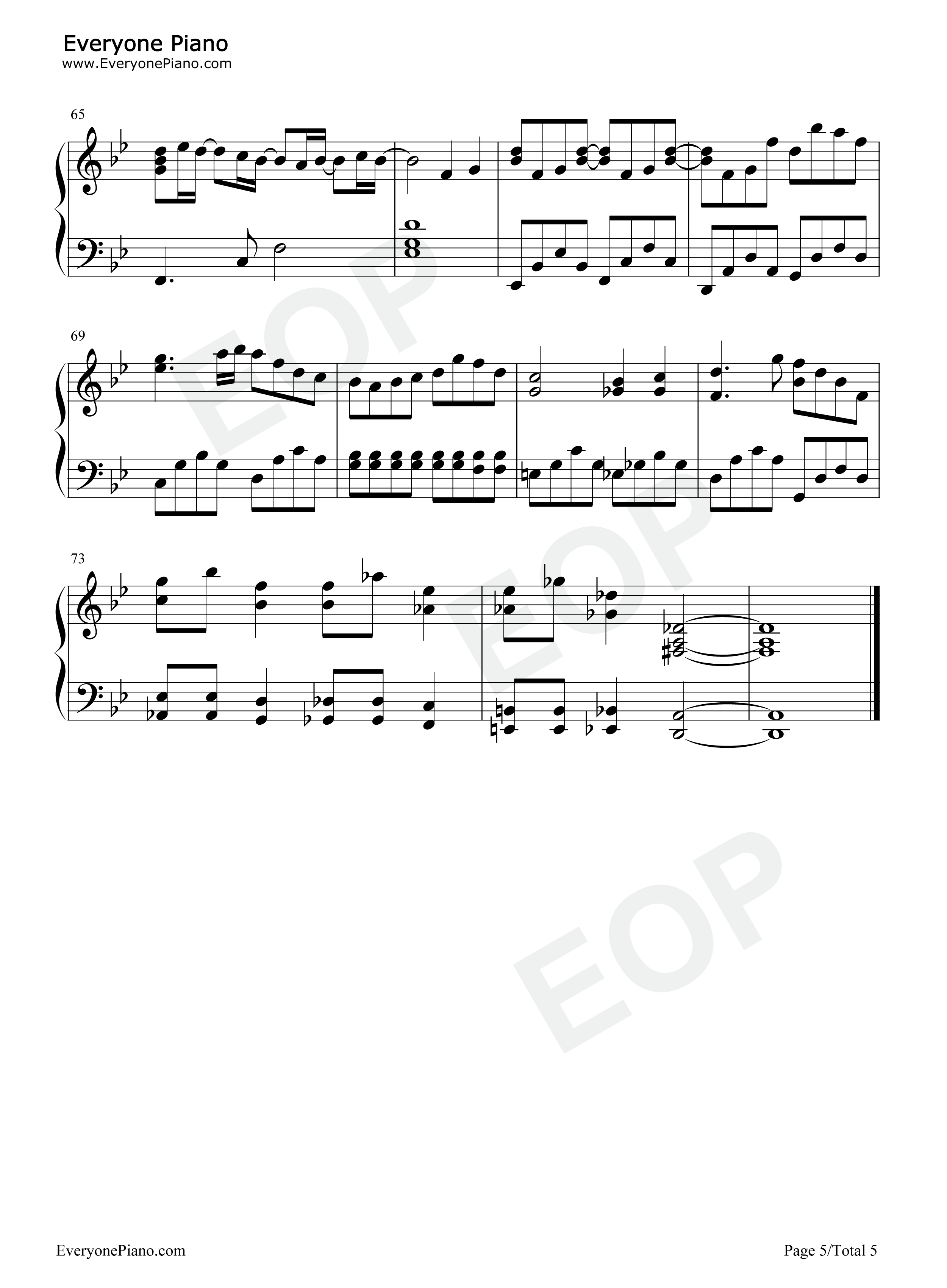 Dear_Snow钢琴谱_岚