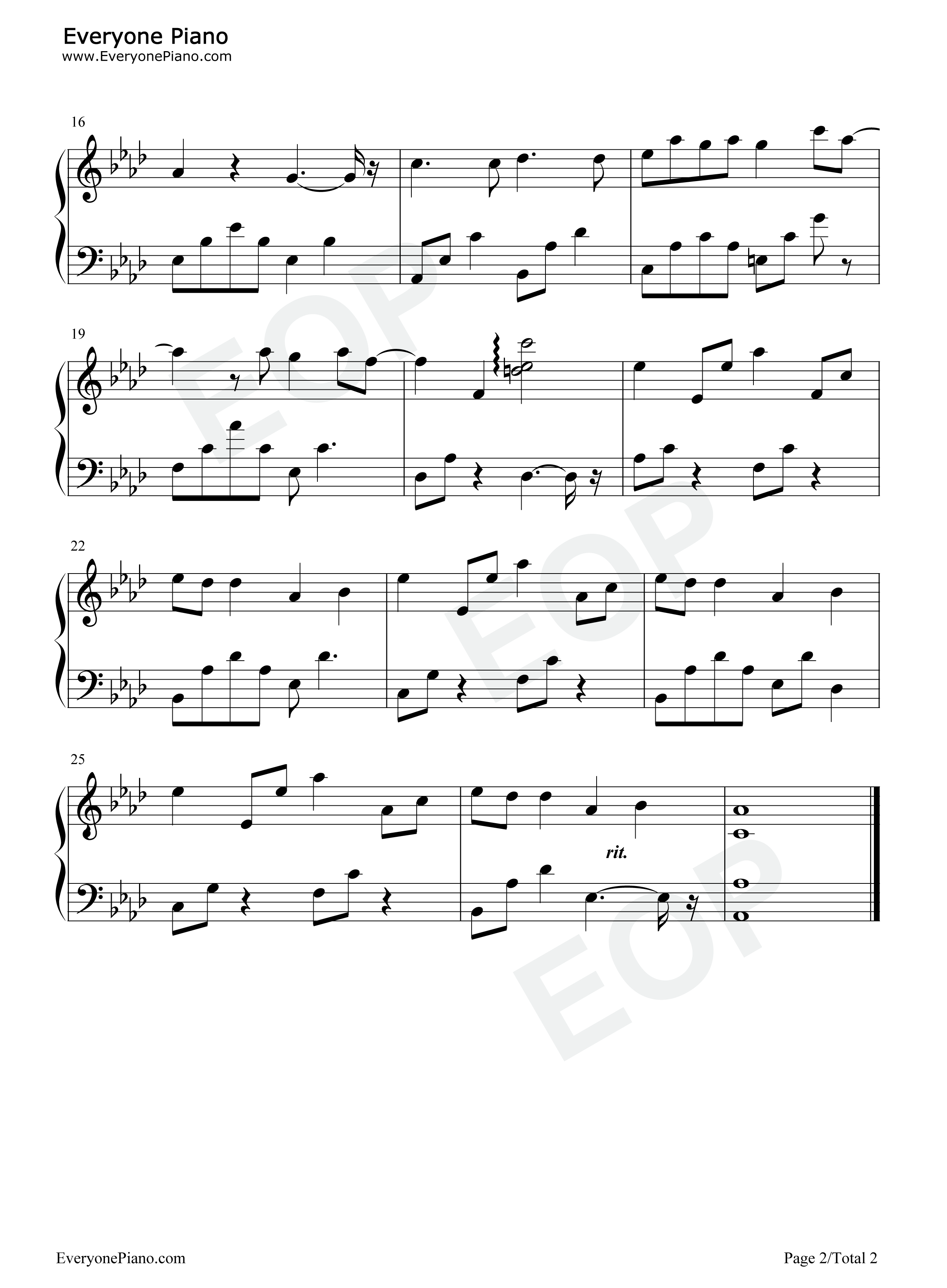 ひだまりの诗钢琴谱_Le_Couple