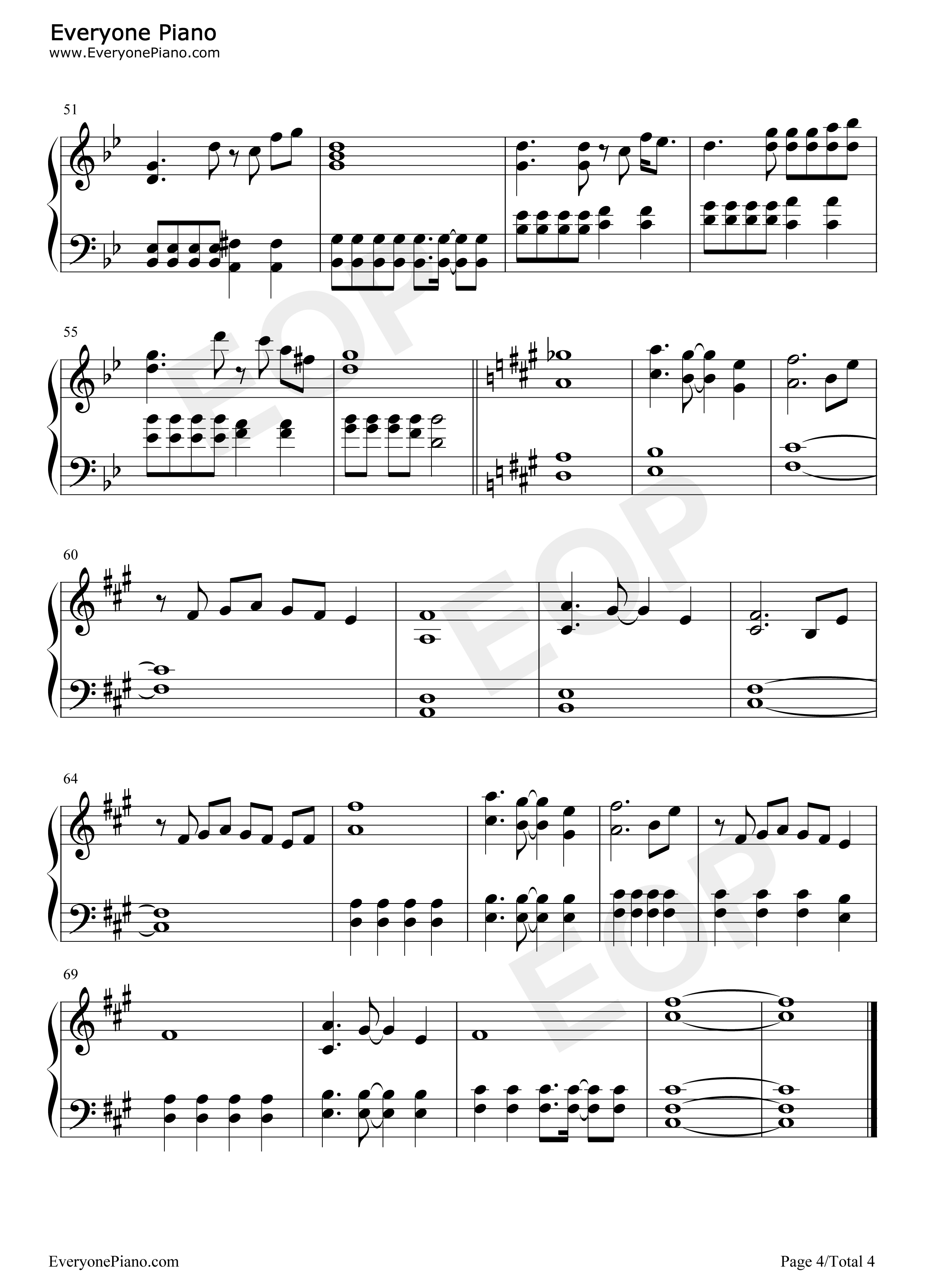 二色莲花蝶～Red_and_White钢琴谱_ZUN