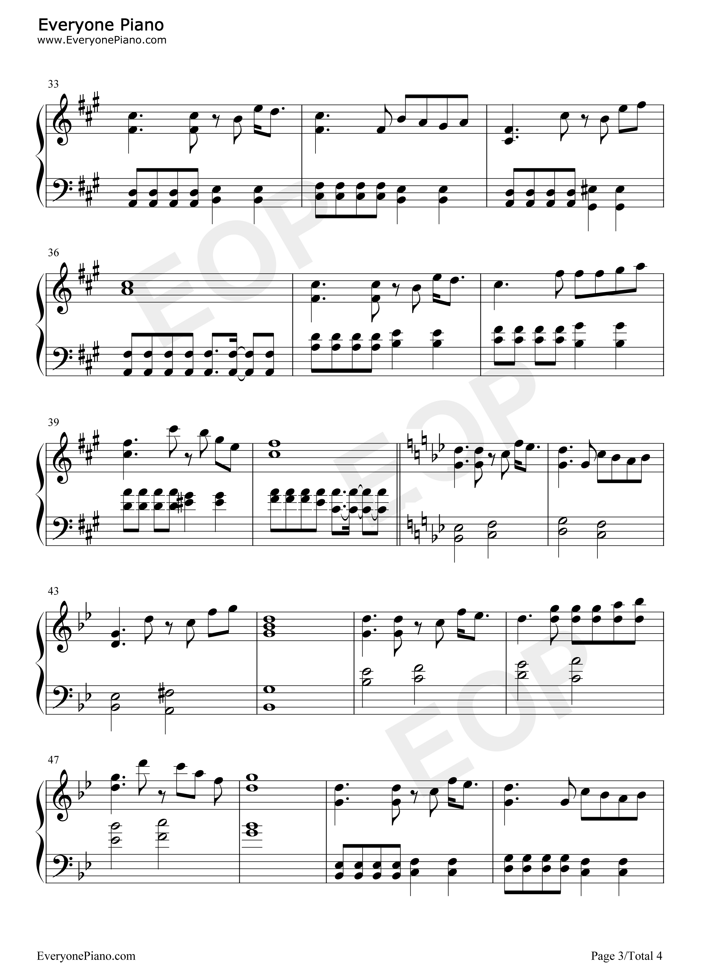 二色莲花蝶～Red_and_White钢琴谱_ZUN