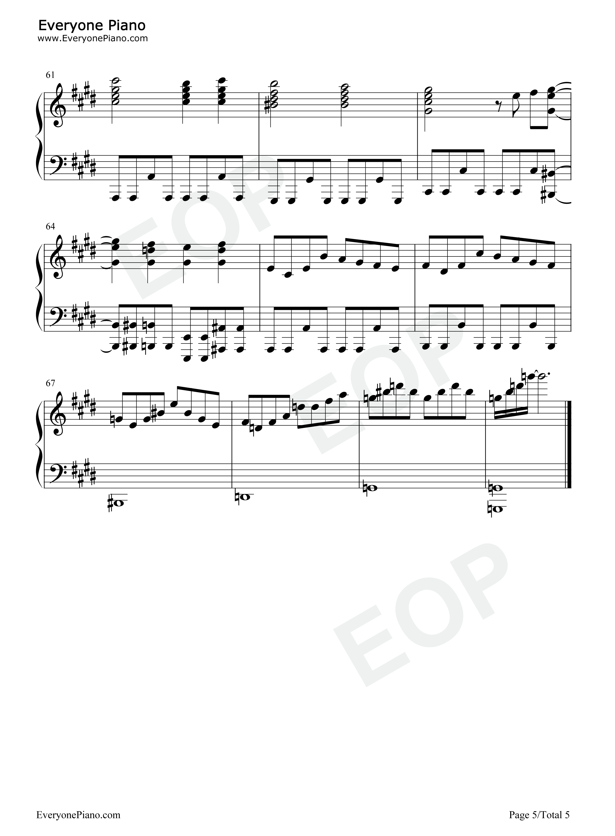 未来への咆哮钢琴谱_JAM_Project