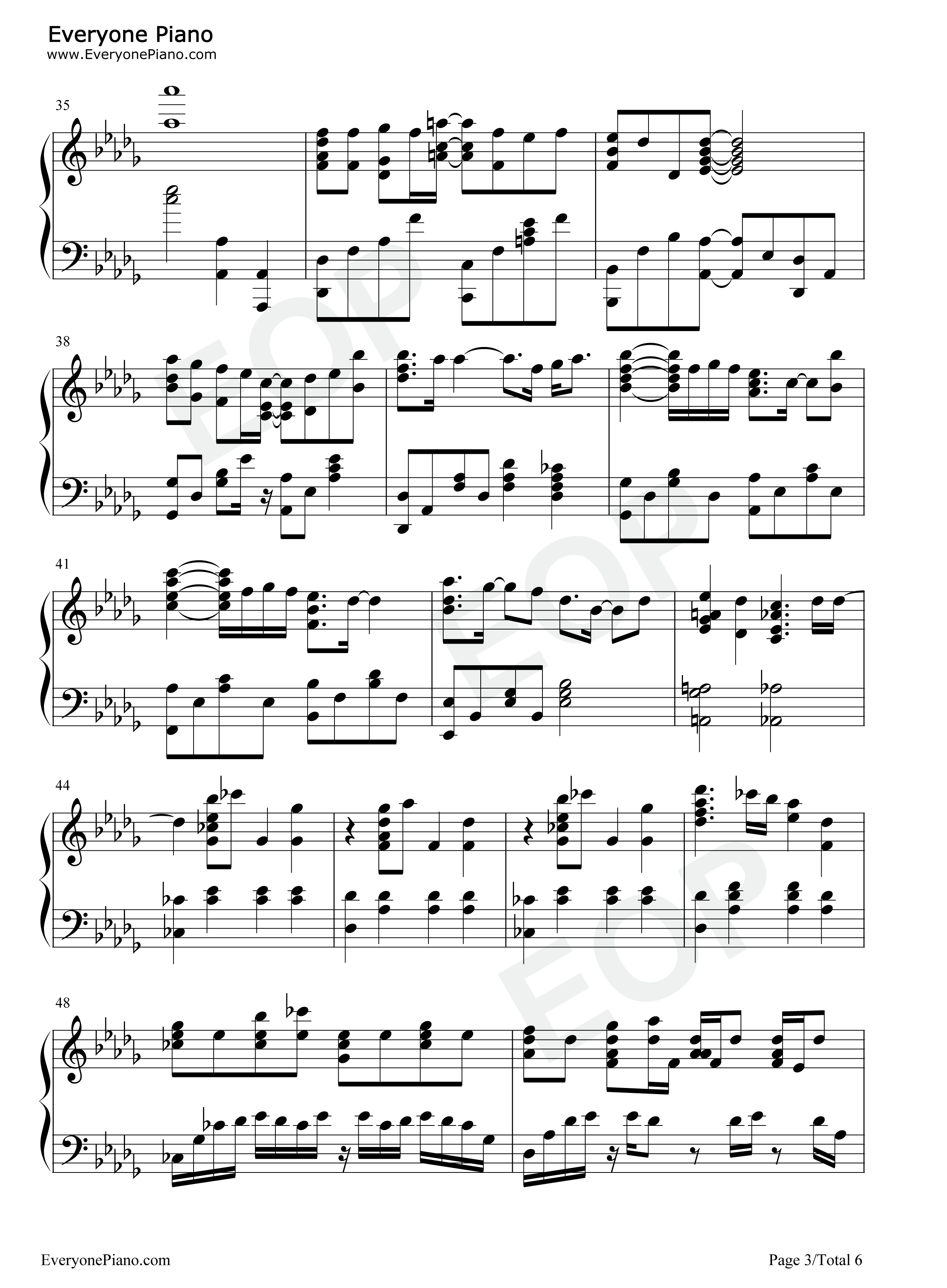 恋文钢琴谱_やなぎなぎ