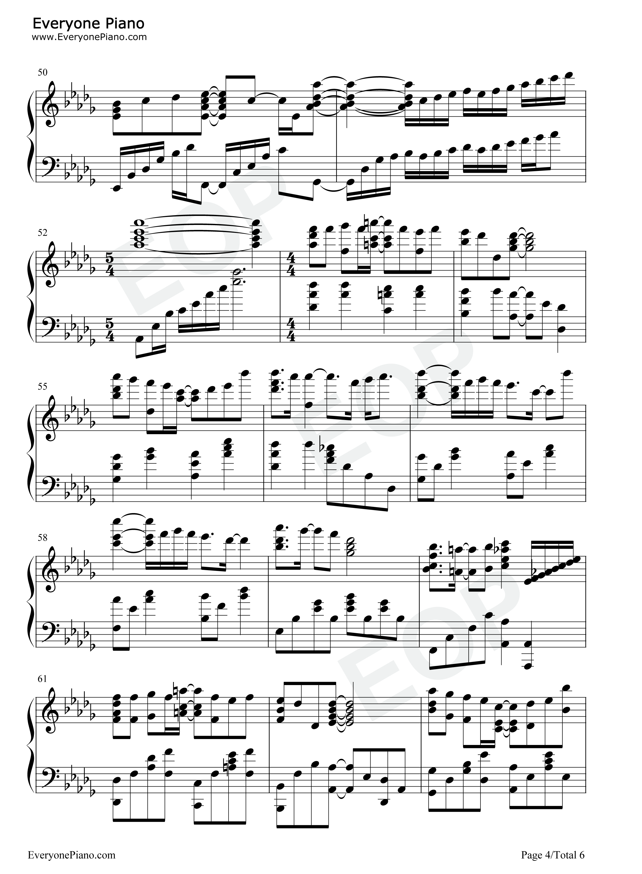 恋文钢琴谱_やなぎなぎ