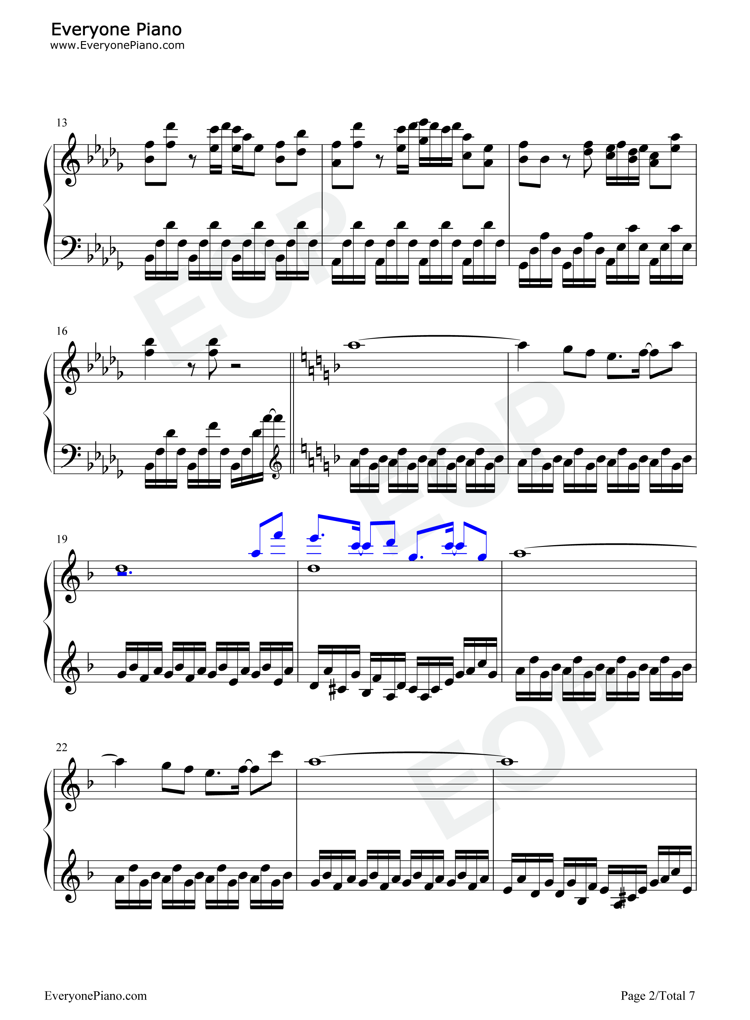 东の国の眠らない夜钢琴谱_东方Project