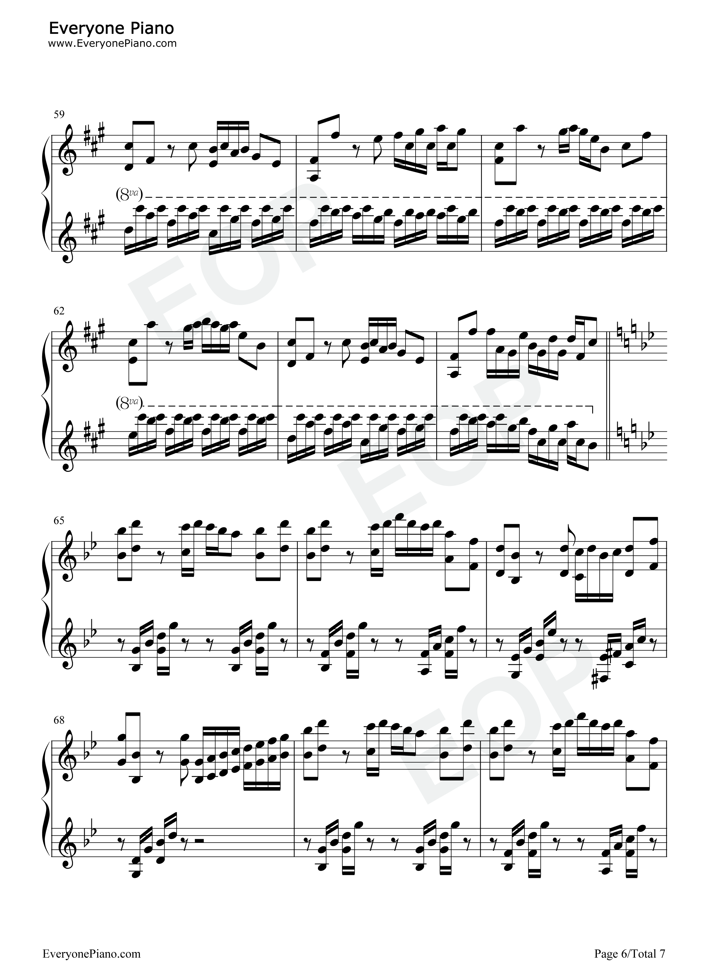 东の国の眠らない夜钢琴谱_东方Project