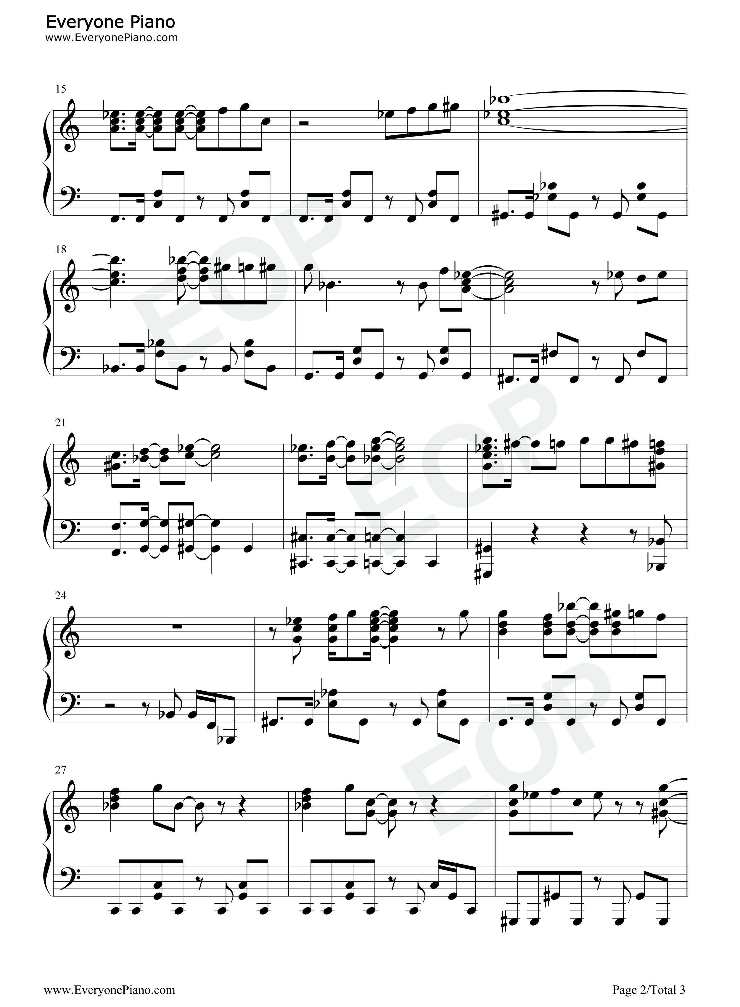 微笑みの爆弾钢琴谱_马渡松子