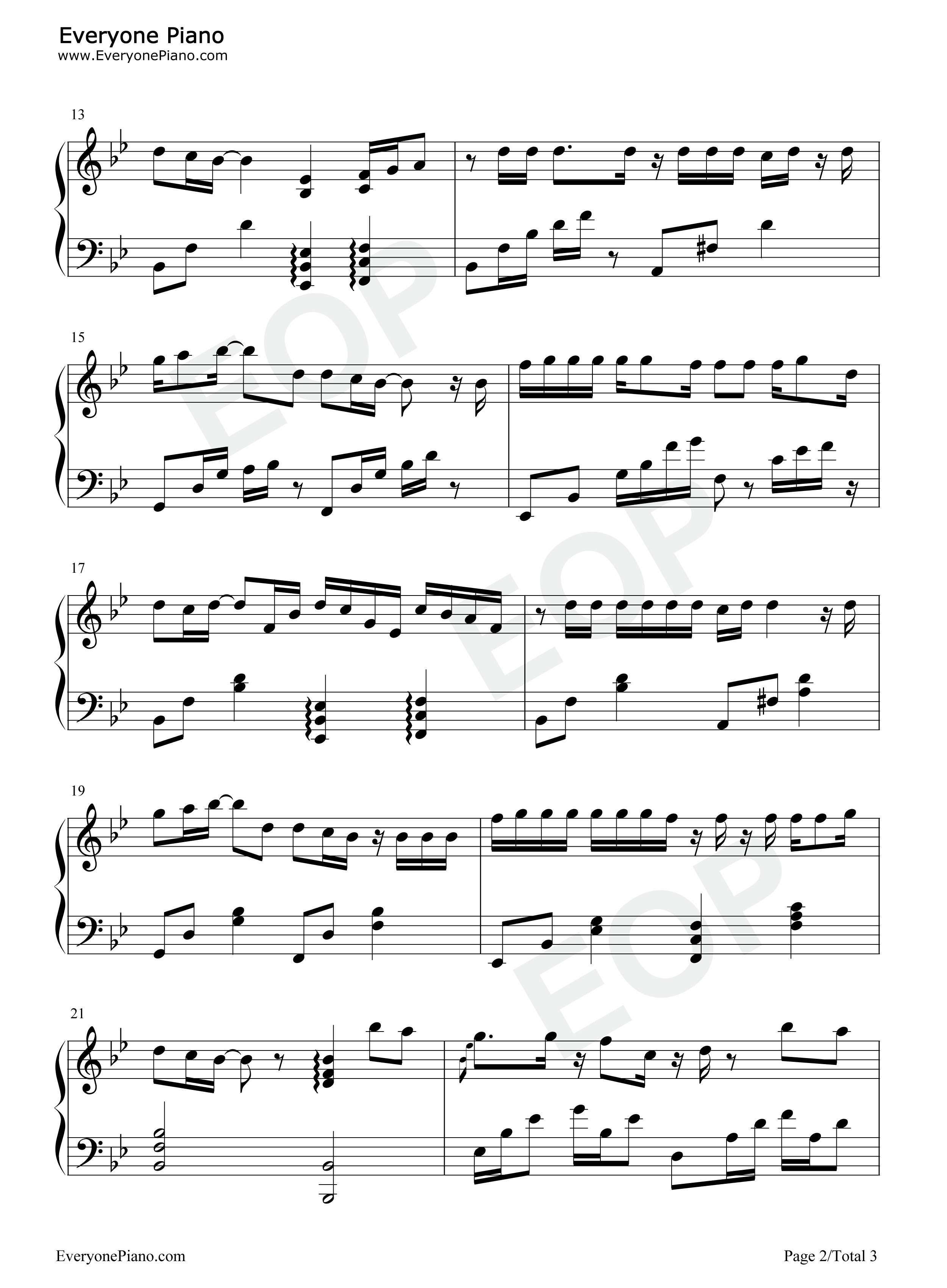 泪的告白钢琴谱_吉田亚纪子