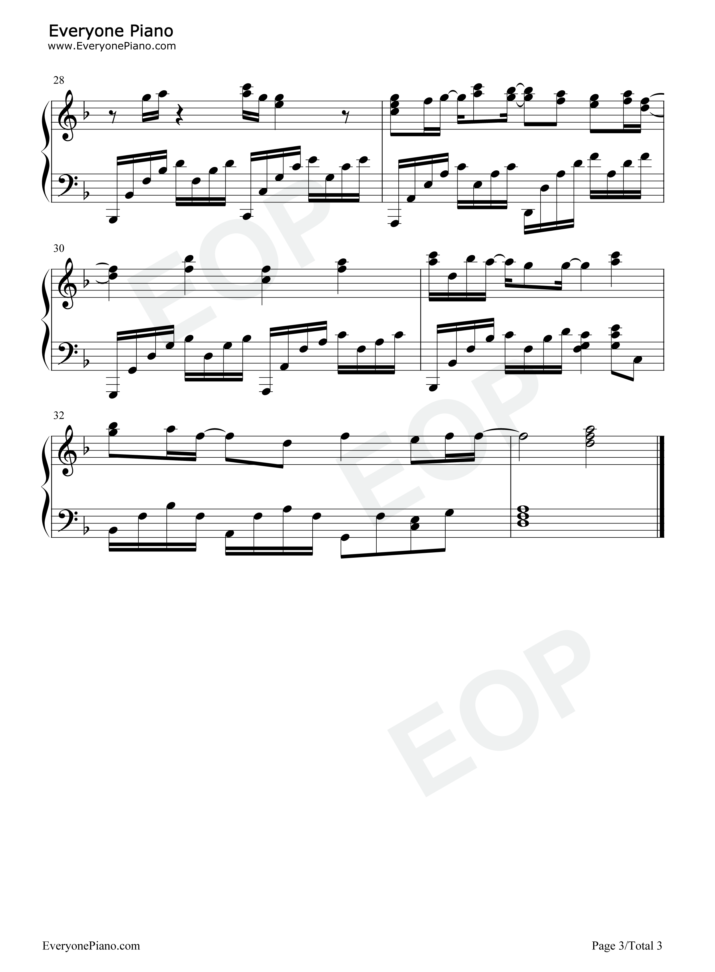 まどろみの約束钢琴谱_千反田爱瑠（佐藤聪美）_伊原摩耶花（茅野爱衣）