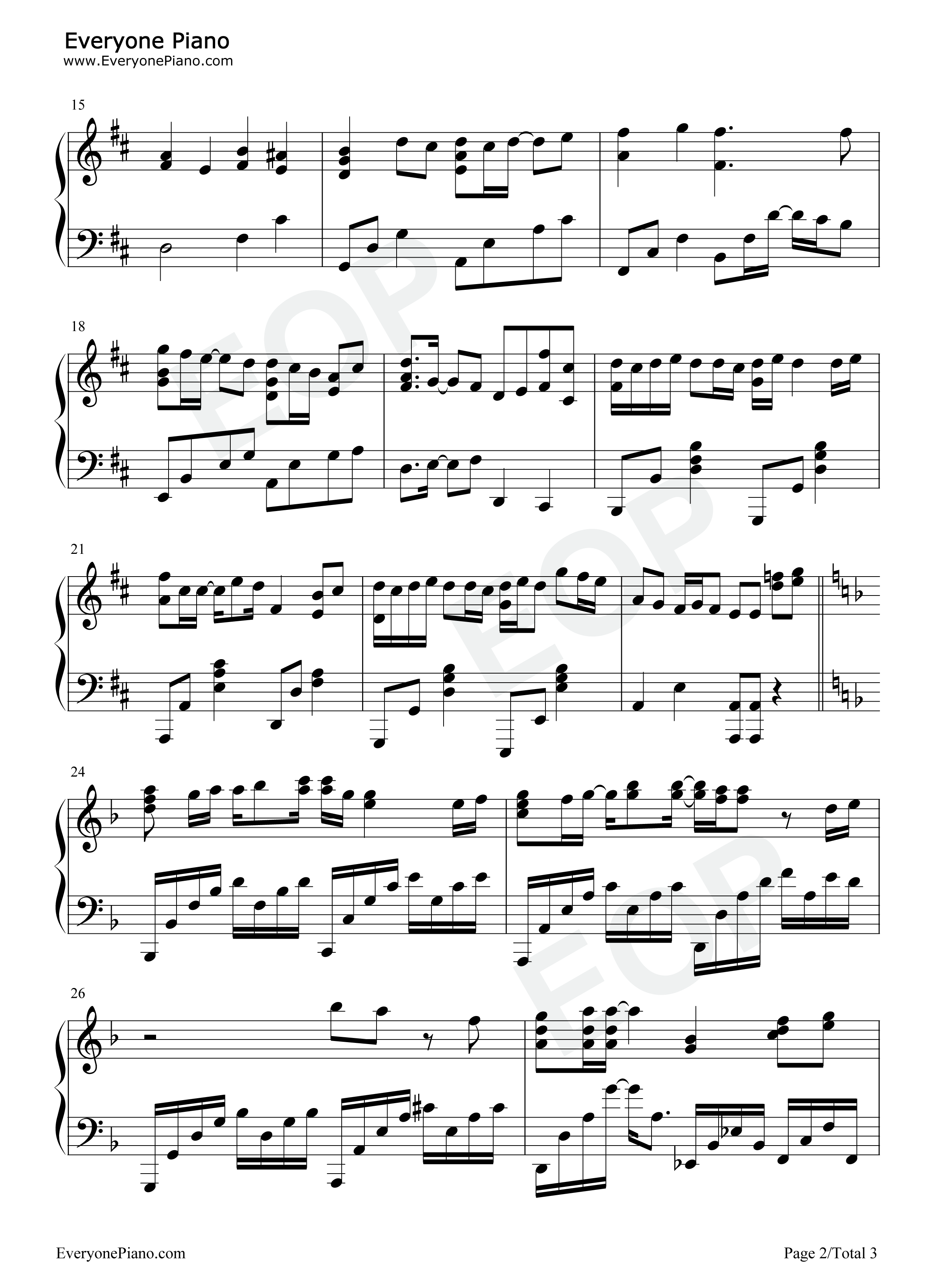 まどろみの約束钢琴谱_千反田爱瑠（佐藤聪美）_伊原摩耶花（茅野爱衣）