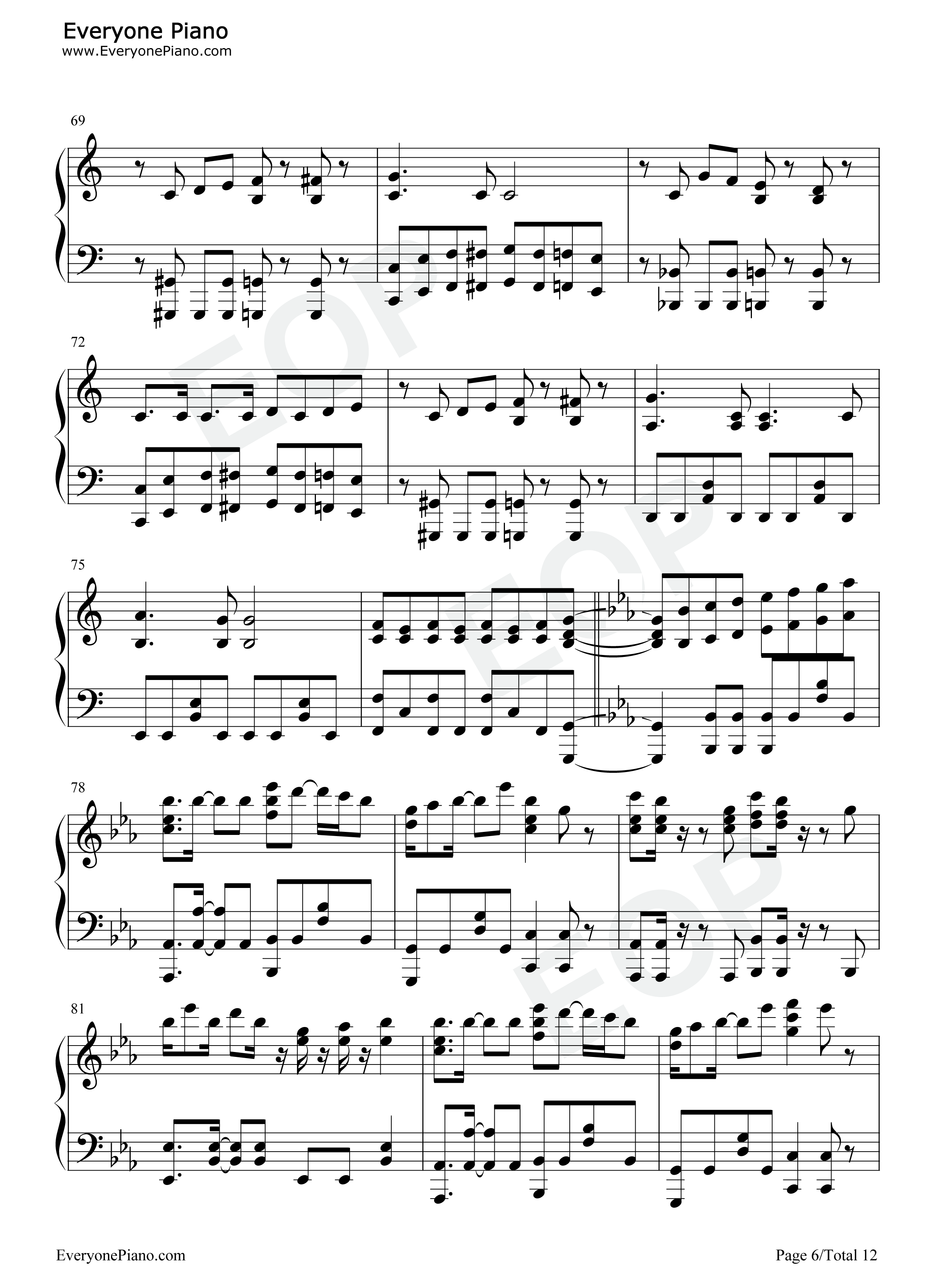 Utauyo!!MIRACLE钢琴谱_放学后茶会