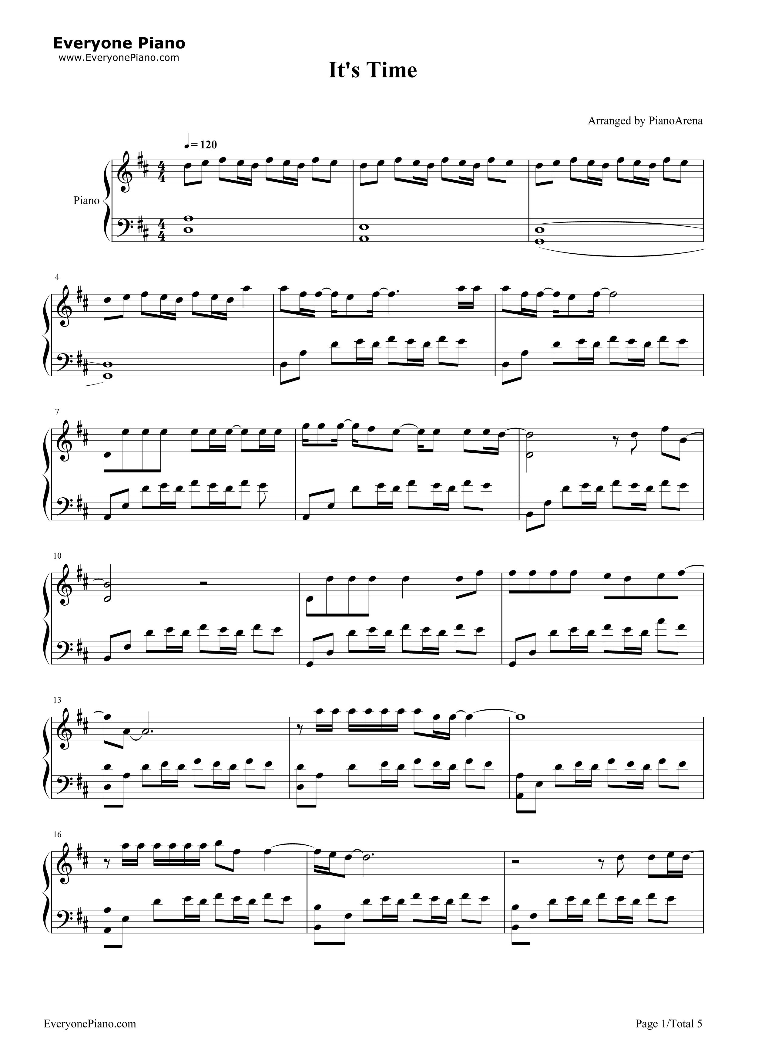 It's_Time钢琴谱_Imagine_Dragons