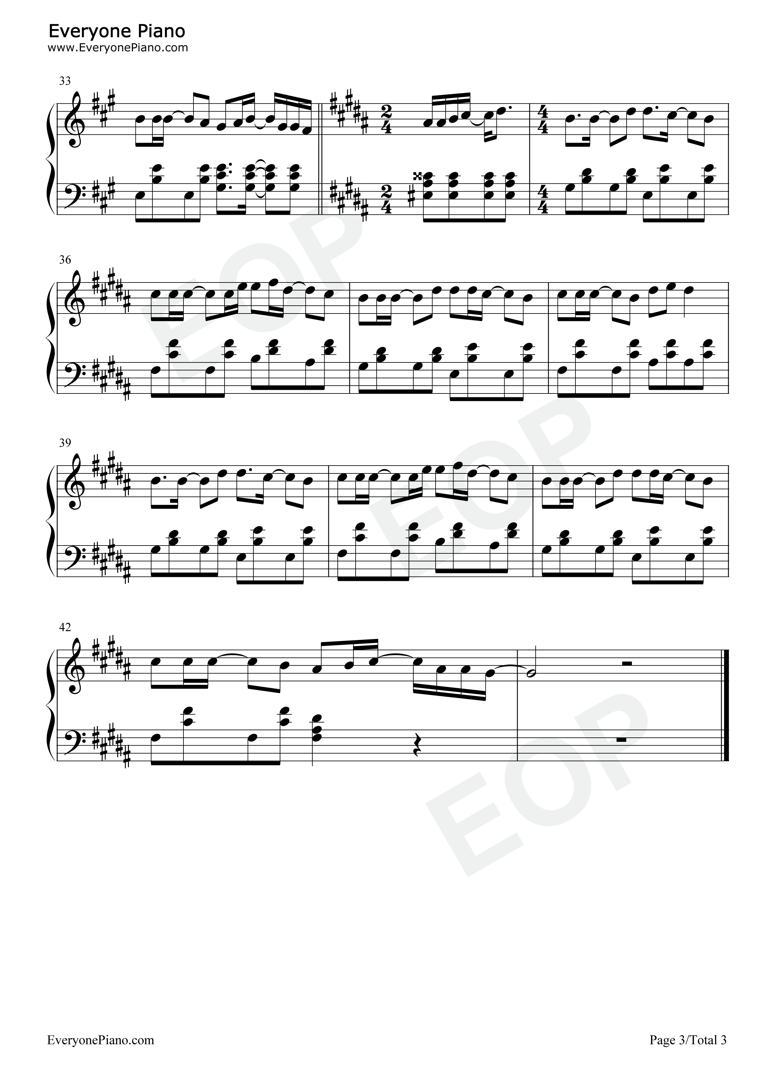 IMITATION_BLACK钢琴谱_VanaN'Ice（镜音レン_KAITO_神威がくぽ）