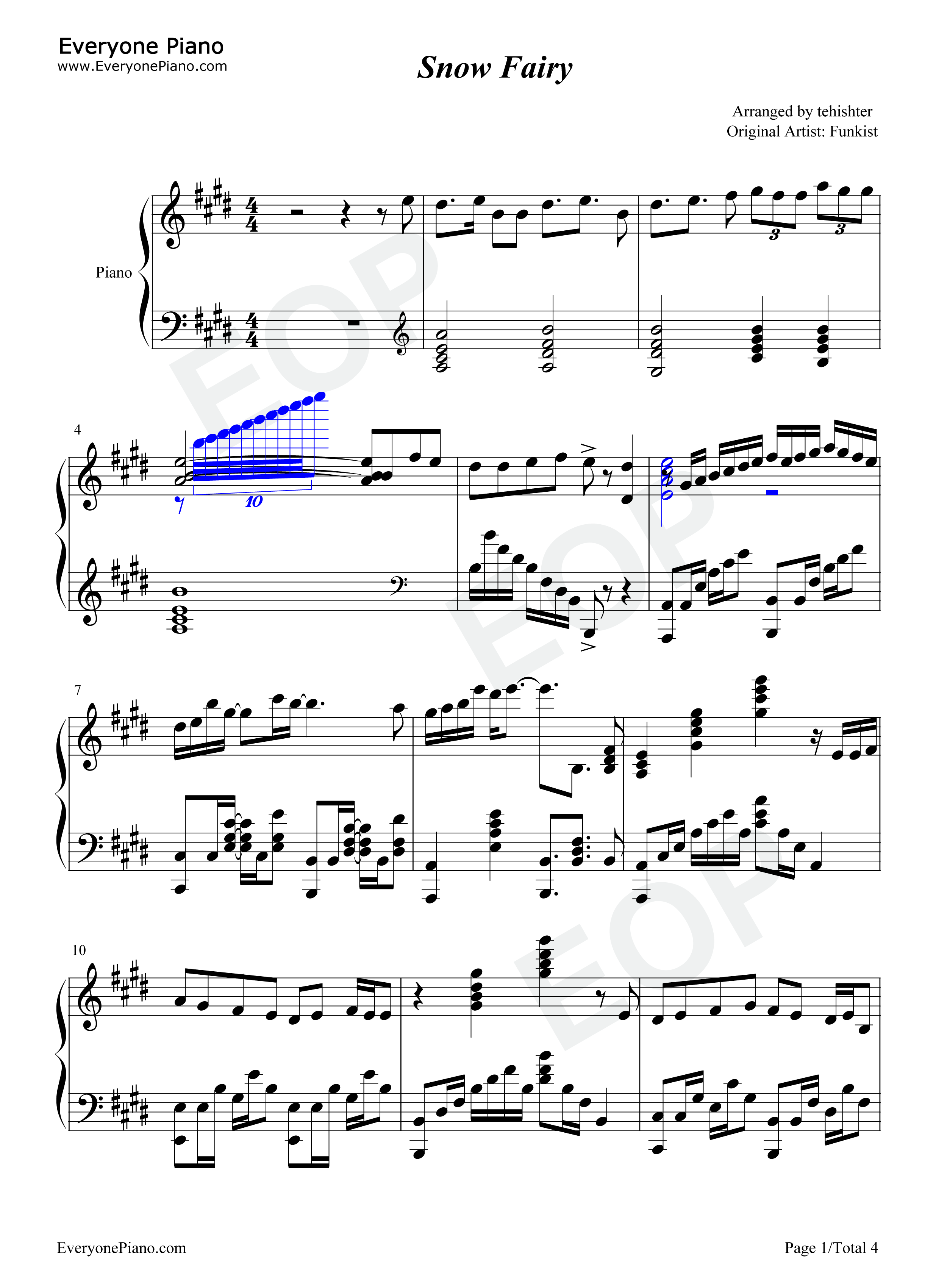 Snow_Fairy钢琴谱_FUNKIST