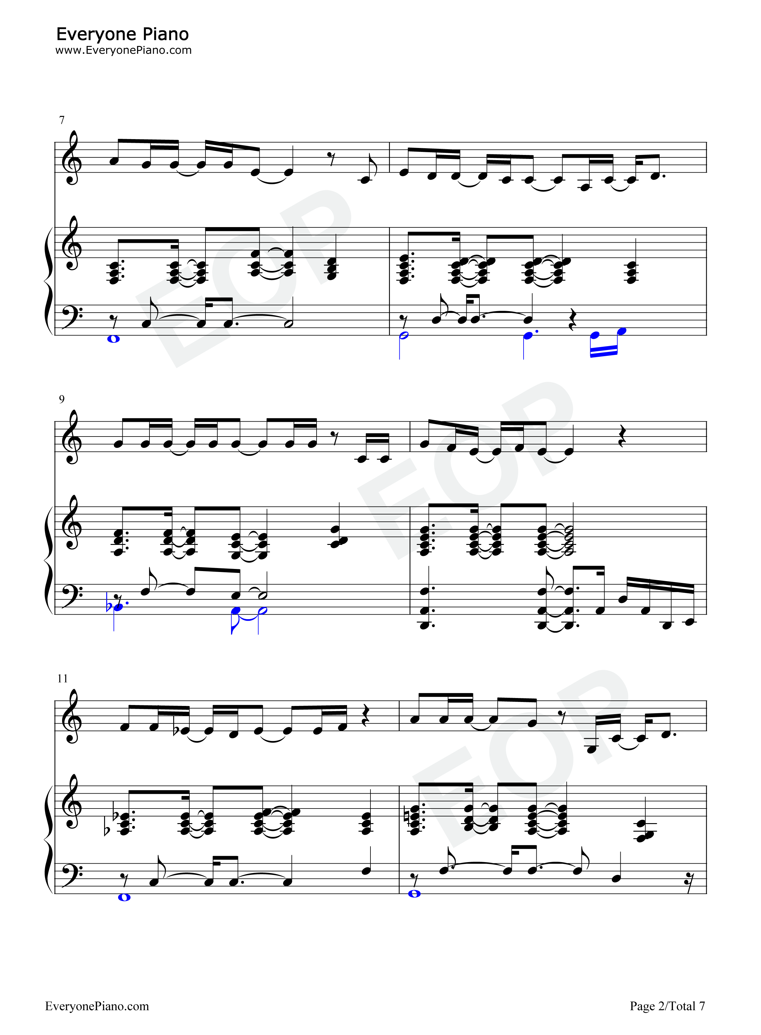 Because_You_Loved_Me钢琴谱_席琳·迪翁（Celine_Dion）