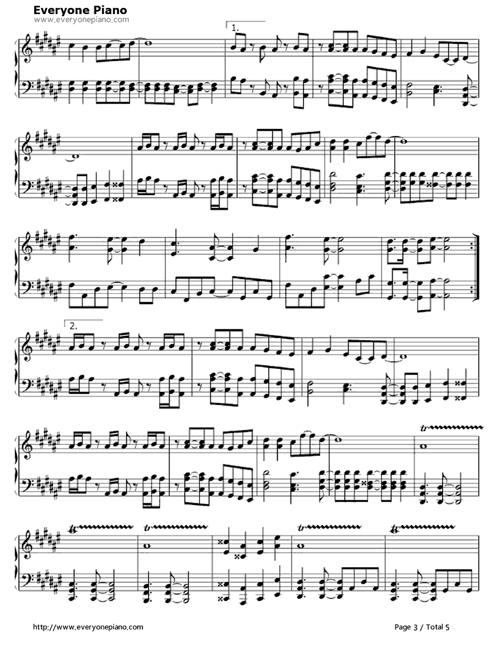 恋色センチメンタル钢琴谱_黒崎蘭丸